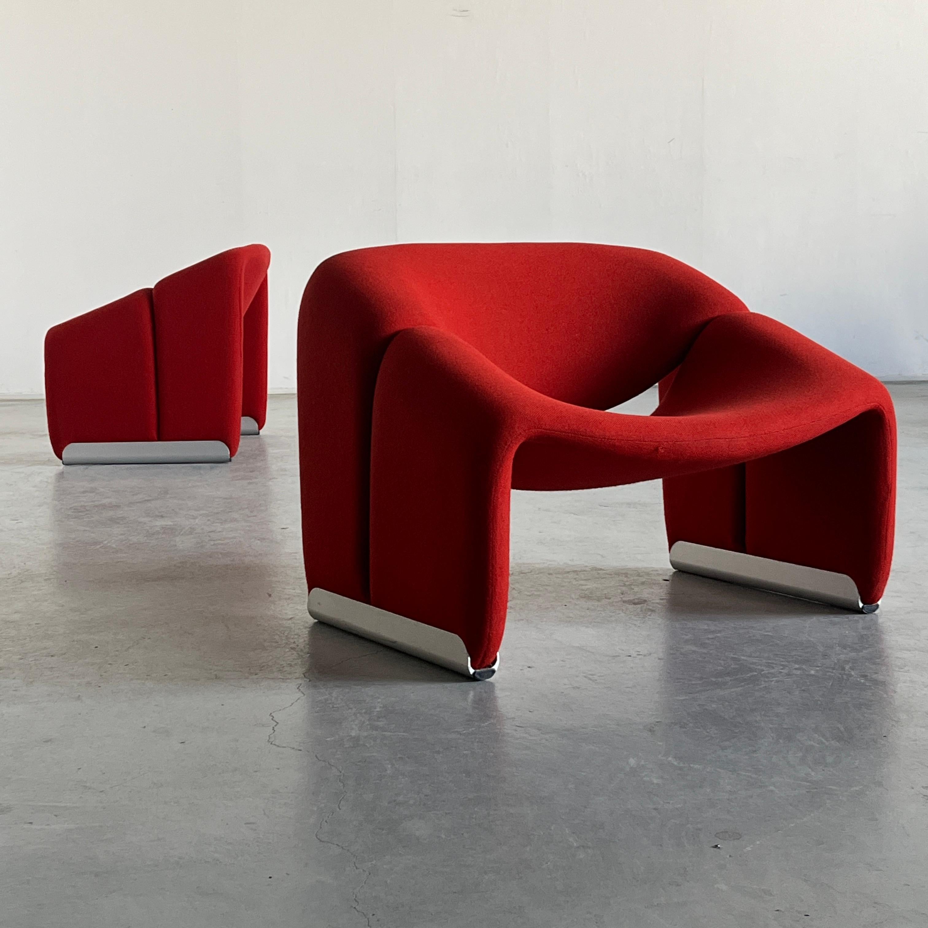 Mid-Century Modern Paire de chaises iconiques F598 'Groovy' par Pierre Paulin pour Artifort, années 1980 en vente