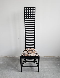 Pair of Iconic Hill House Chairs by Charles Rennie Mackintosh, Italy 1980s