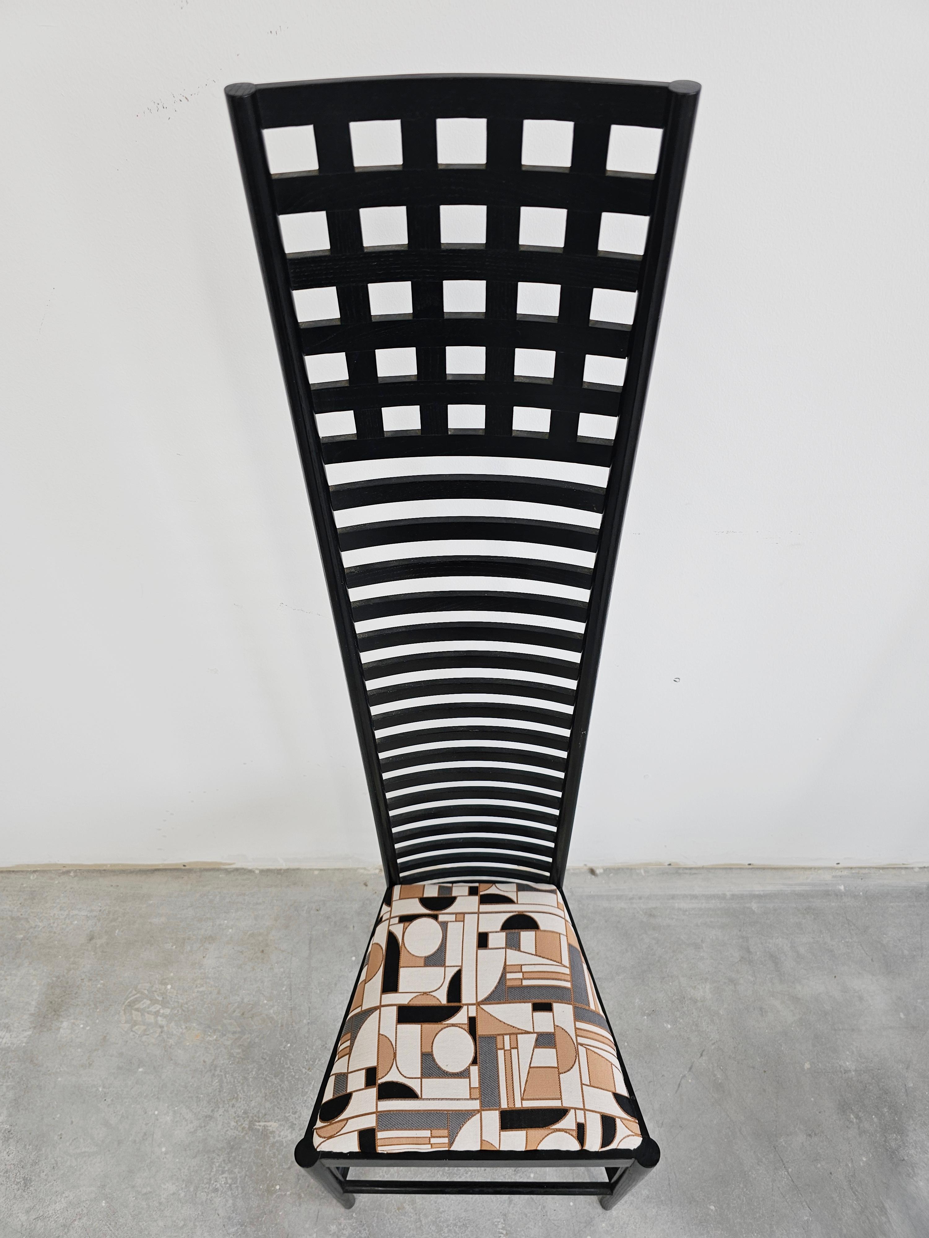 Pair of Iconic Hill House Chairs by Charles Rennie Mackintosh, Italy 1980s In Good Condition For Sale In Beograd, RS