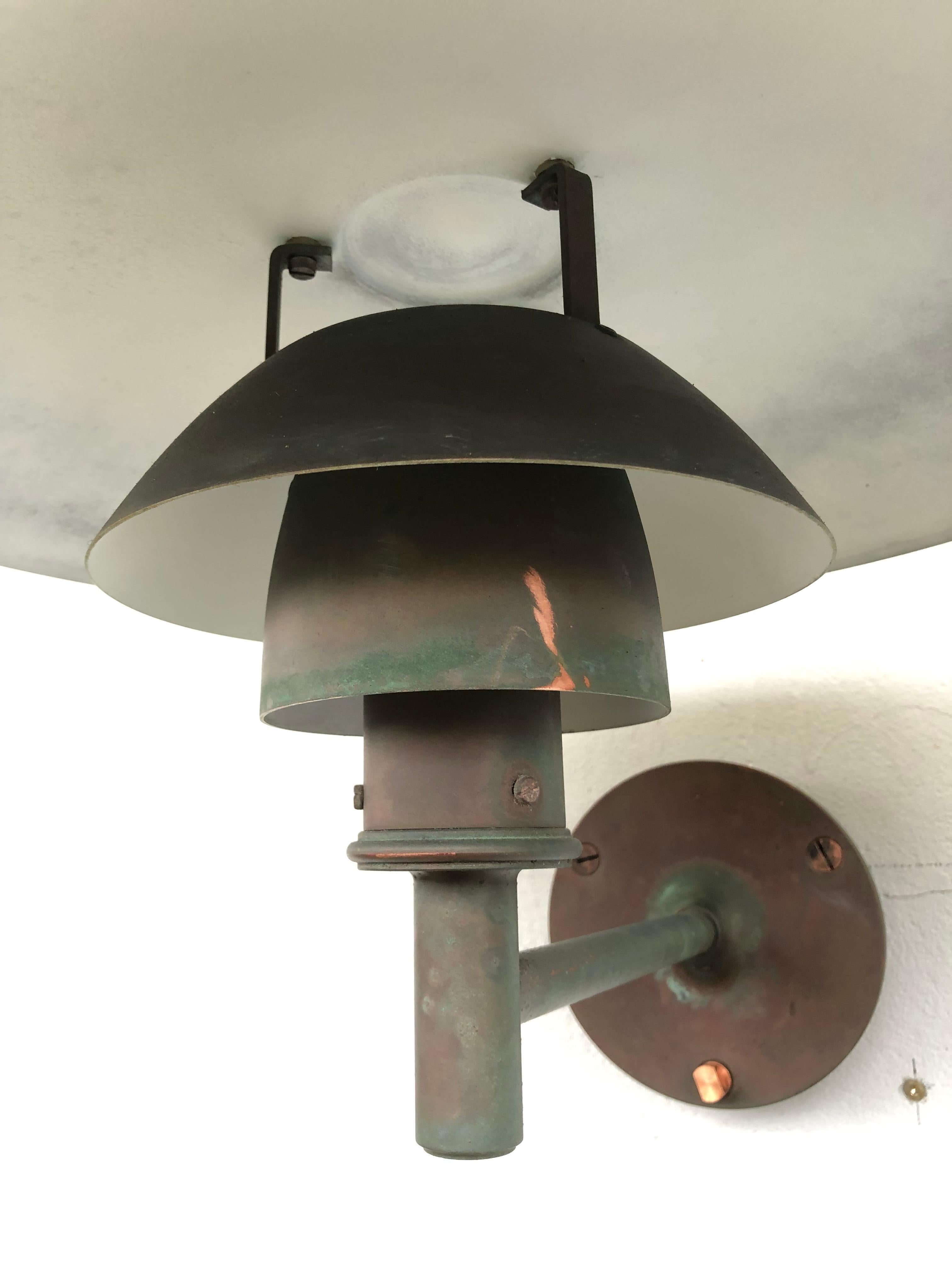 Pair of Iconic Poul Henningsen Copper Wall Lamps by Louis Poulsen of DK 7