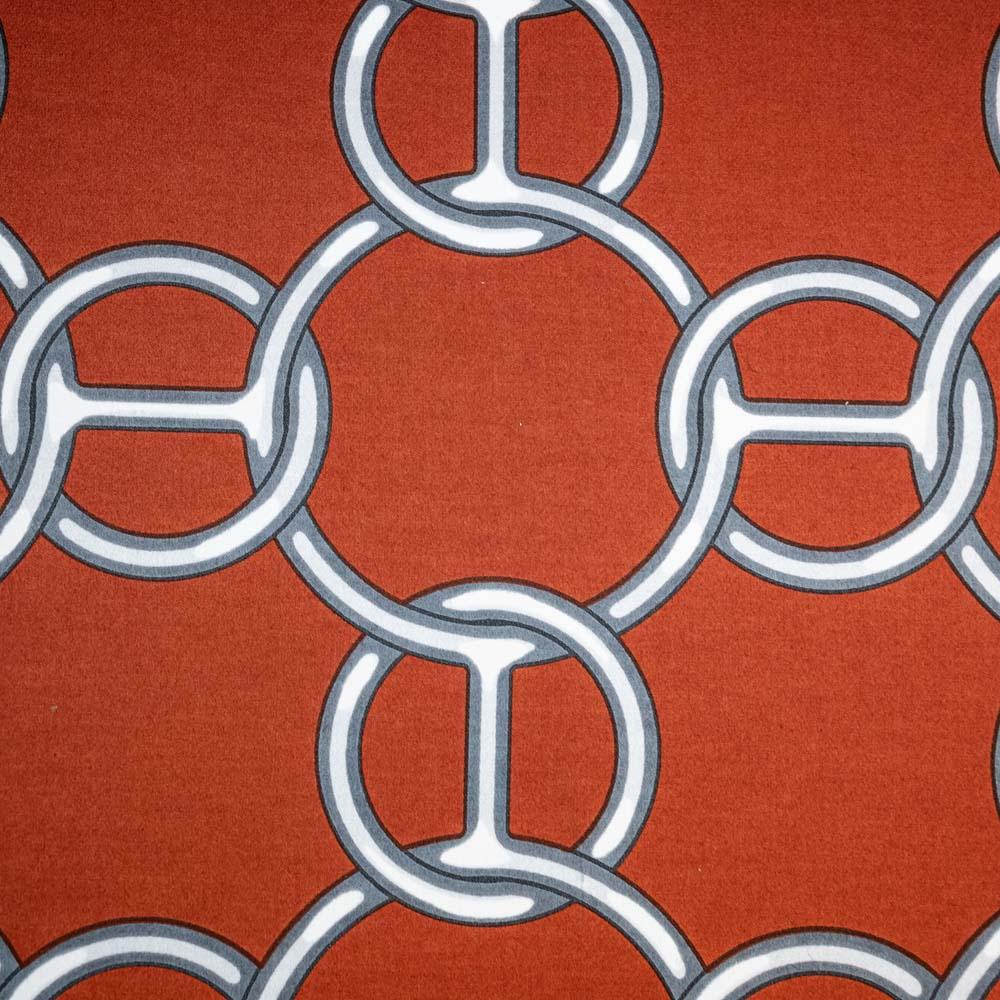 Paire de chaises iconiques à dossier rond avec tissu Hermes. Design/One du milieu du siècle dernier en vente 5