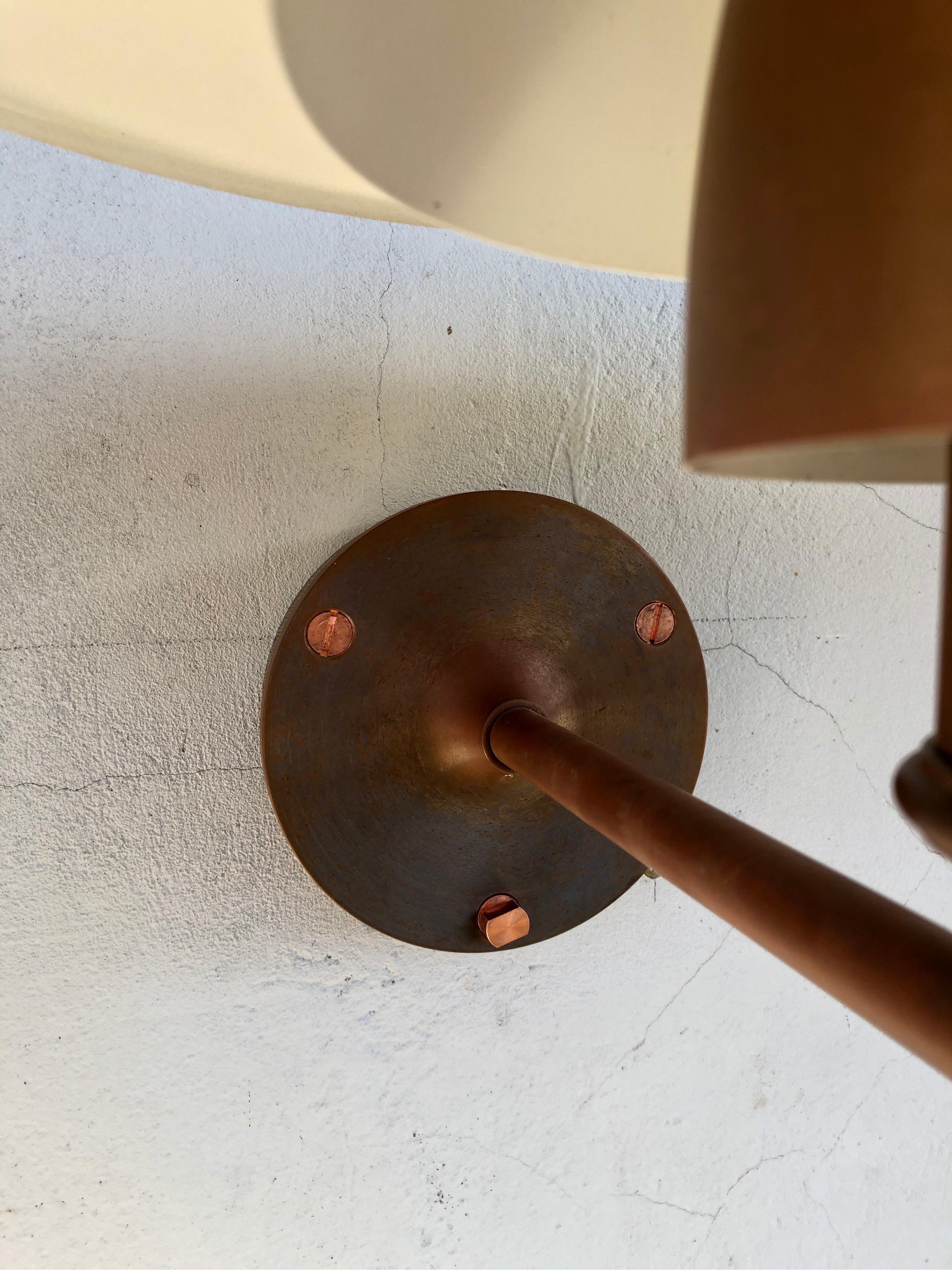 Contemporary Pair of Iconic Poul Henningsen Copper Wall Lamps by Louis Poulsen of DK