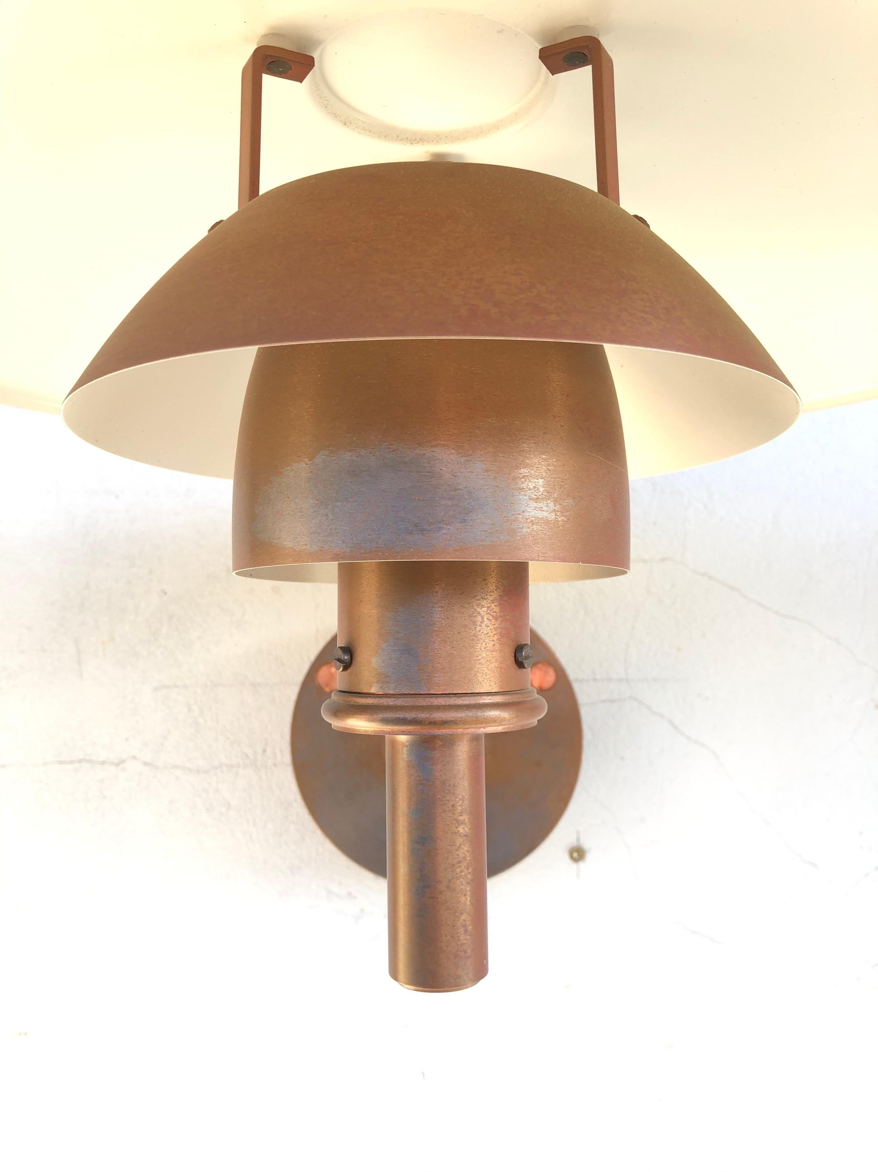 Pair of Iconic Poul Henningsen Copper Wall Lamps by Louis Poulsen of DK 1