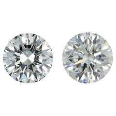 Pair of Ideal and Natural Diamonds in 1.48 Carat F SI1 SI2, GIA Certificate