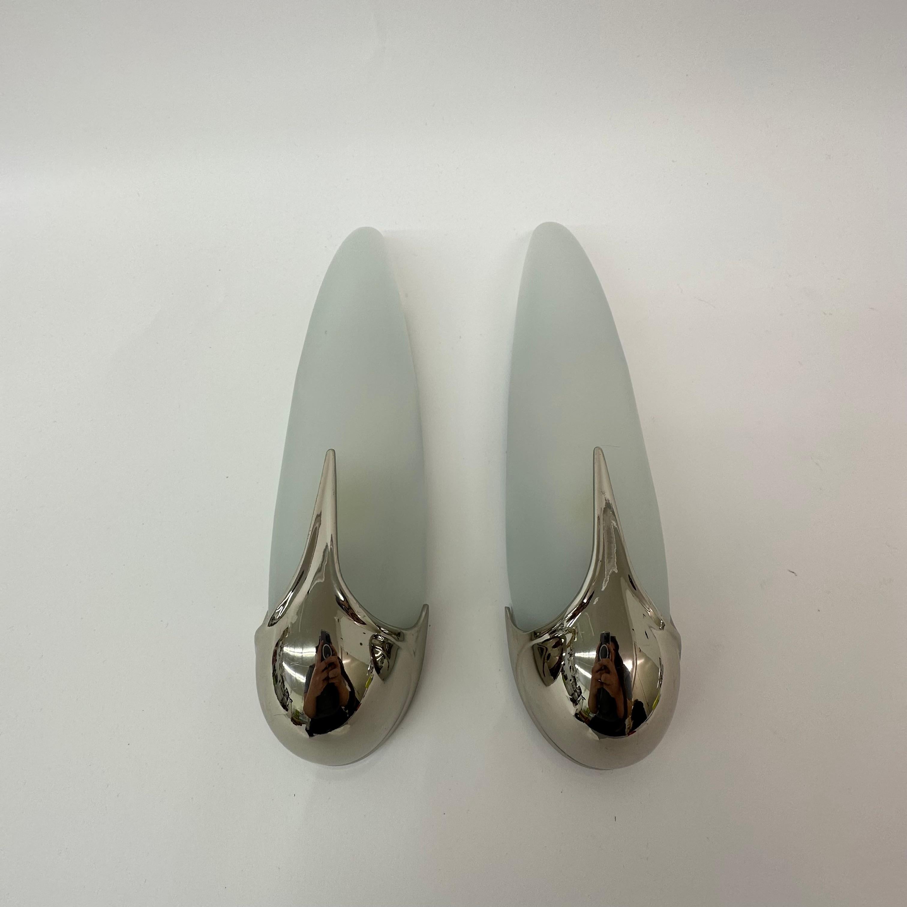 Metal Pair of Idearte Sconces Wall Lamps, Spain, 1980s For Sale