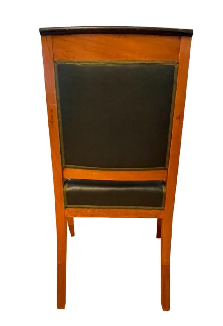 Pair of identical armchairs, cherry wood 1