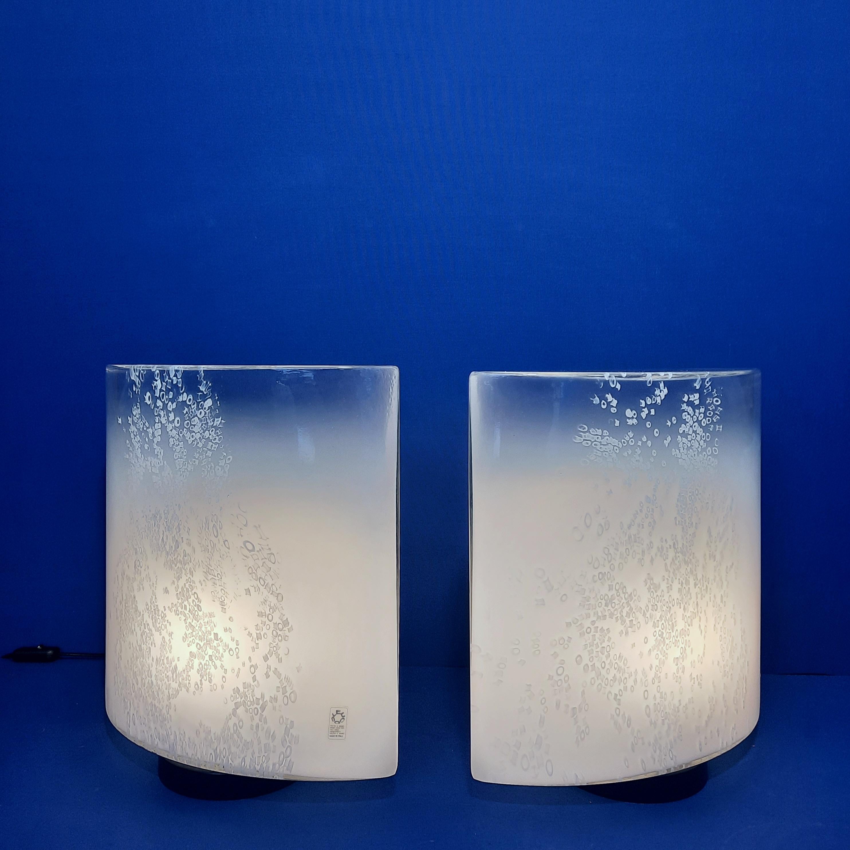 Pair of Idra table lamp, Rosana Toso for Leucos, 1976 In Good Condition For Sale In Saint-Ouen-sur-Seine, FR