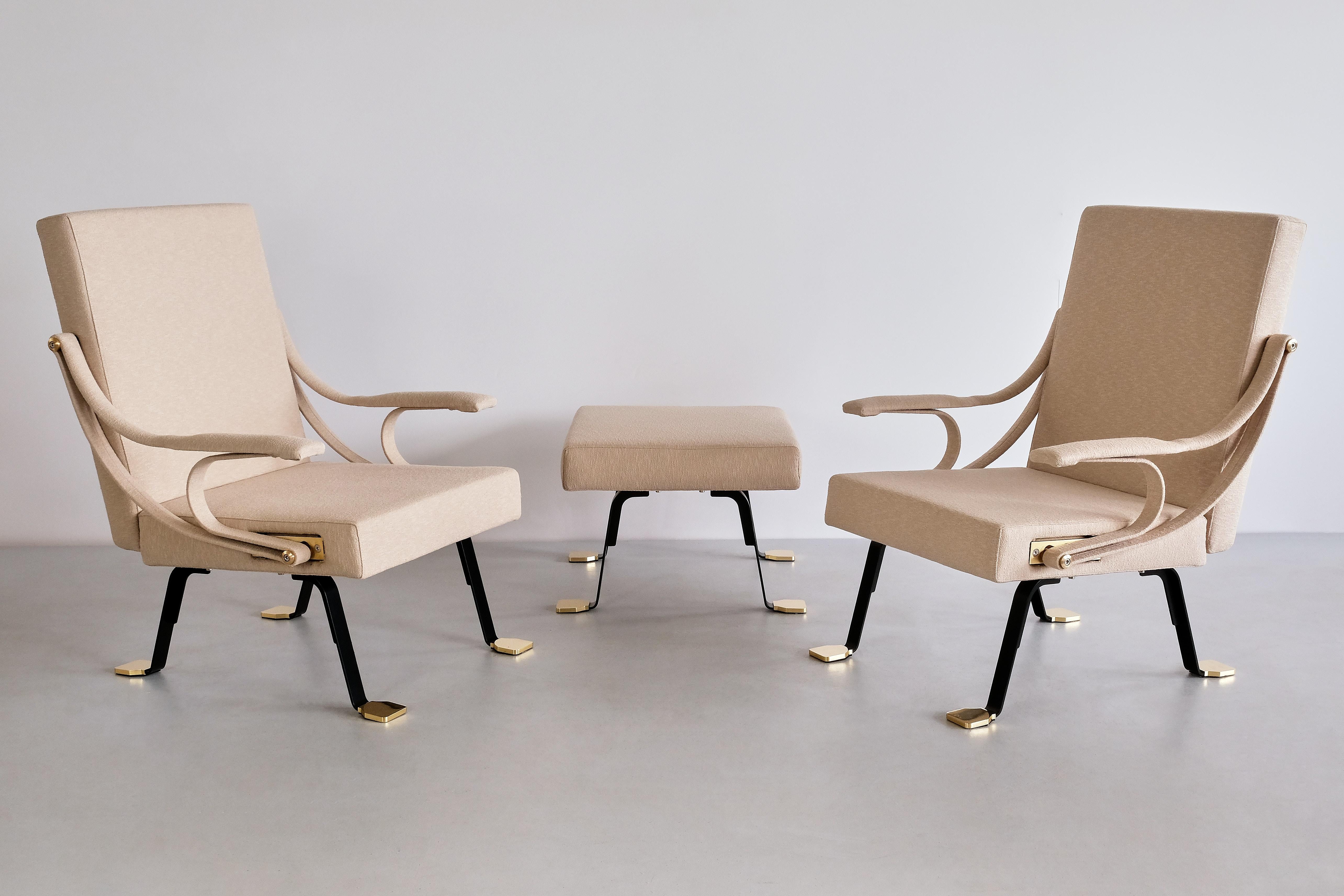 Paar Sessel „Digamma“ von Ignazia Gardella aus beigem Loro Piana-Stoff, 2023 im Angebot 12