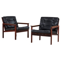 Pair of Illum Wikkelsø "Capella" Lounge Chairs in Rosewood