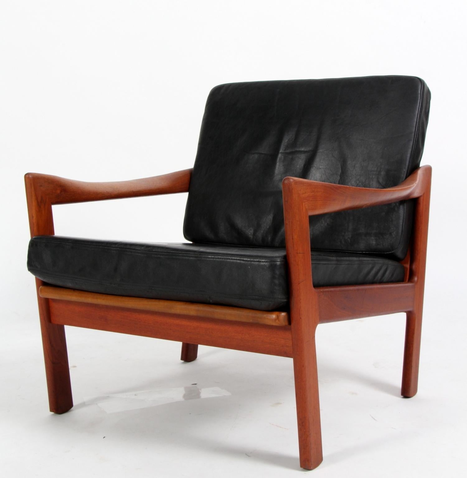 Scandinavian Modern Pair of Illum Wikkelsø for N. Eilersen Lounge Chairs, Model 20, in Solid Teak