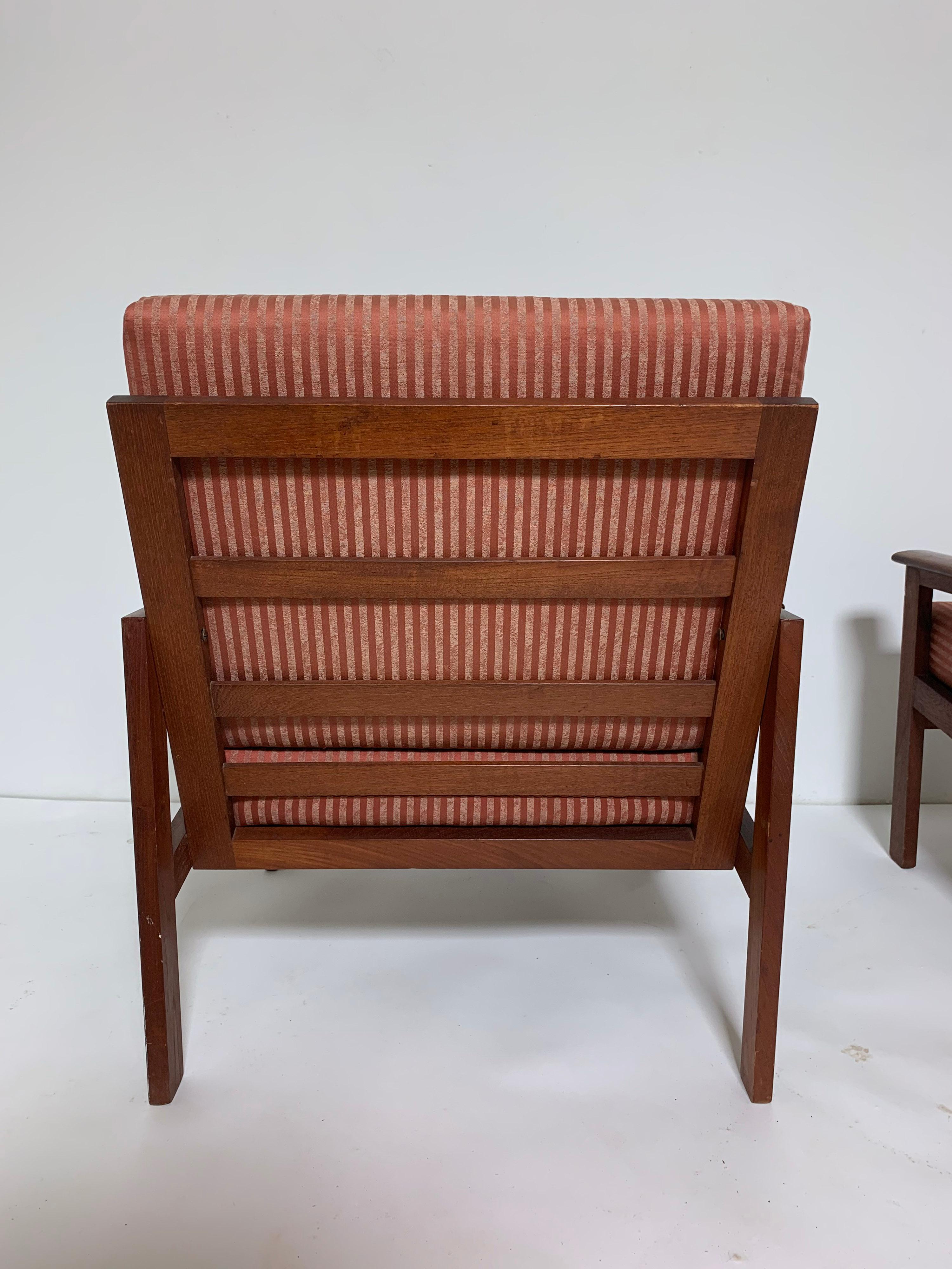 Pair of Illum Wikkelso Teak Lounge Chairs for Niels Eilersen, Denmark, ca. 1960s 5
