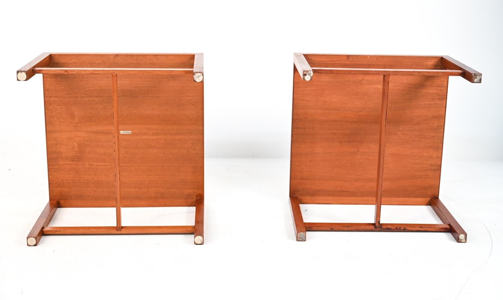 Pair of Illums Bolighus Danish Mid-Century Teak Side Tables For Sale 7