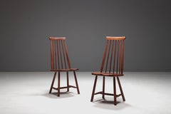 Pair of Ilmari Tapiovaara Attributed Walnut Chairs, Finland, 1960s