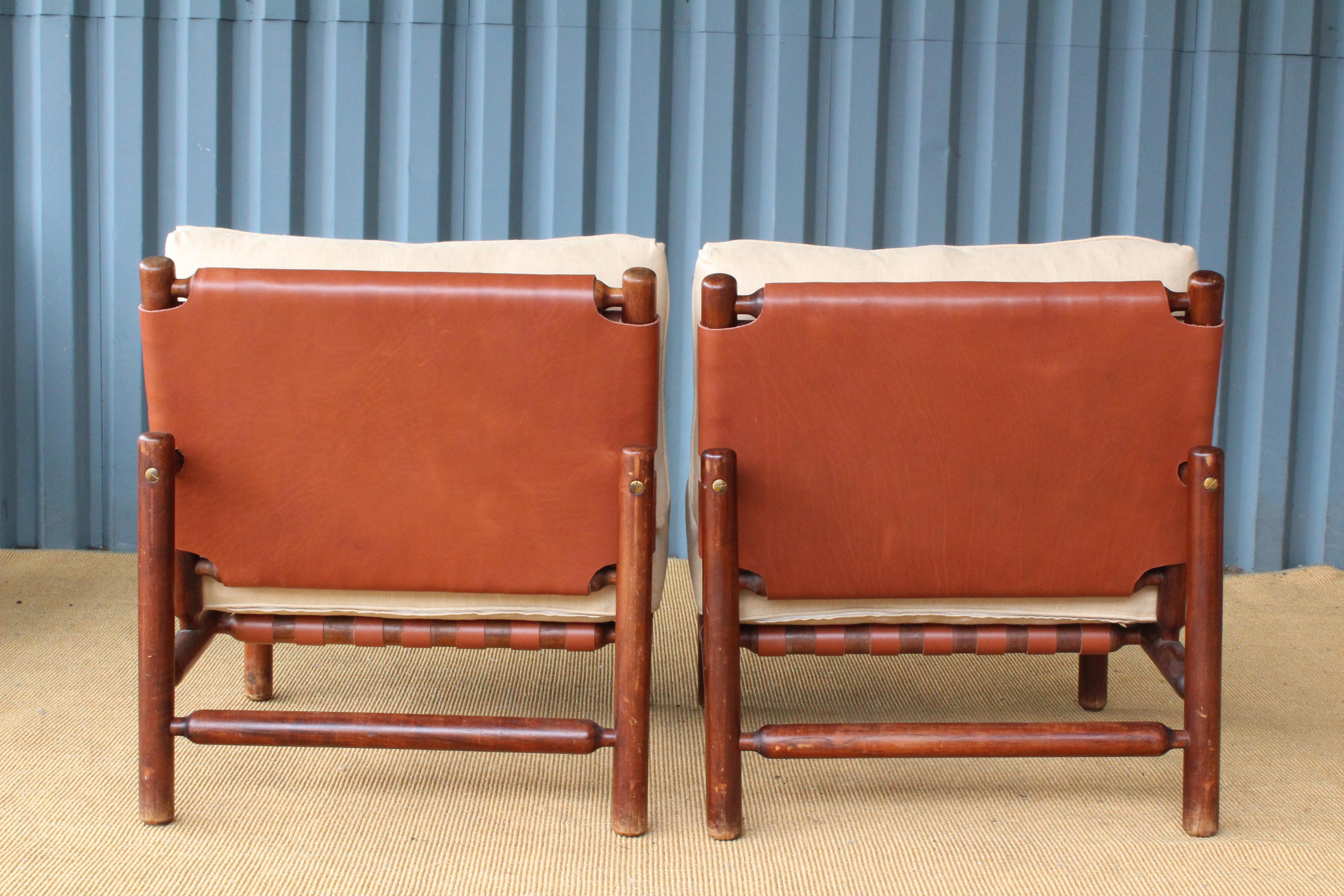 Italian Pair of Ilmari Tapiovaara Lounge Chairs, Italy, 1957