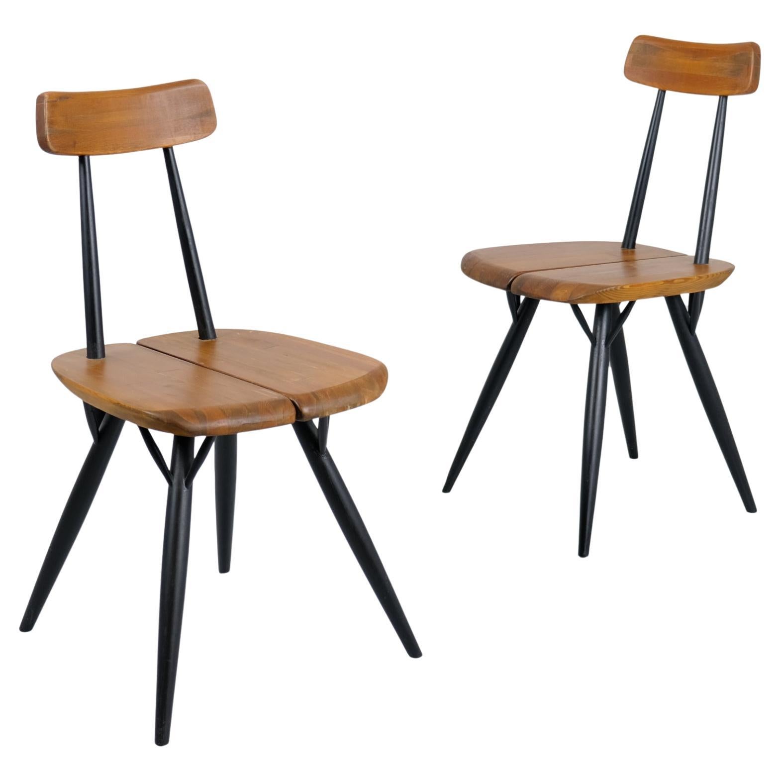 Coppia di sedie Ilmari Tapiovaara Pirkka, Laukaan Puu, Finlandia anni '50