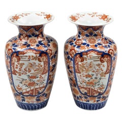 Pair of Imari Open Vases, circa 1890