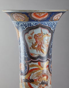 Pair of Imari Sleeve Vases