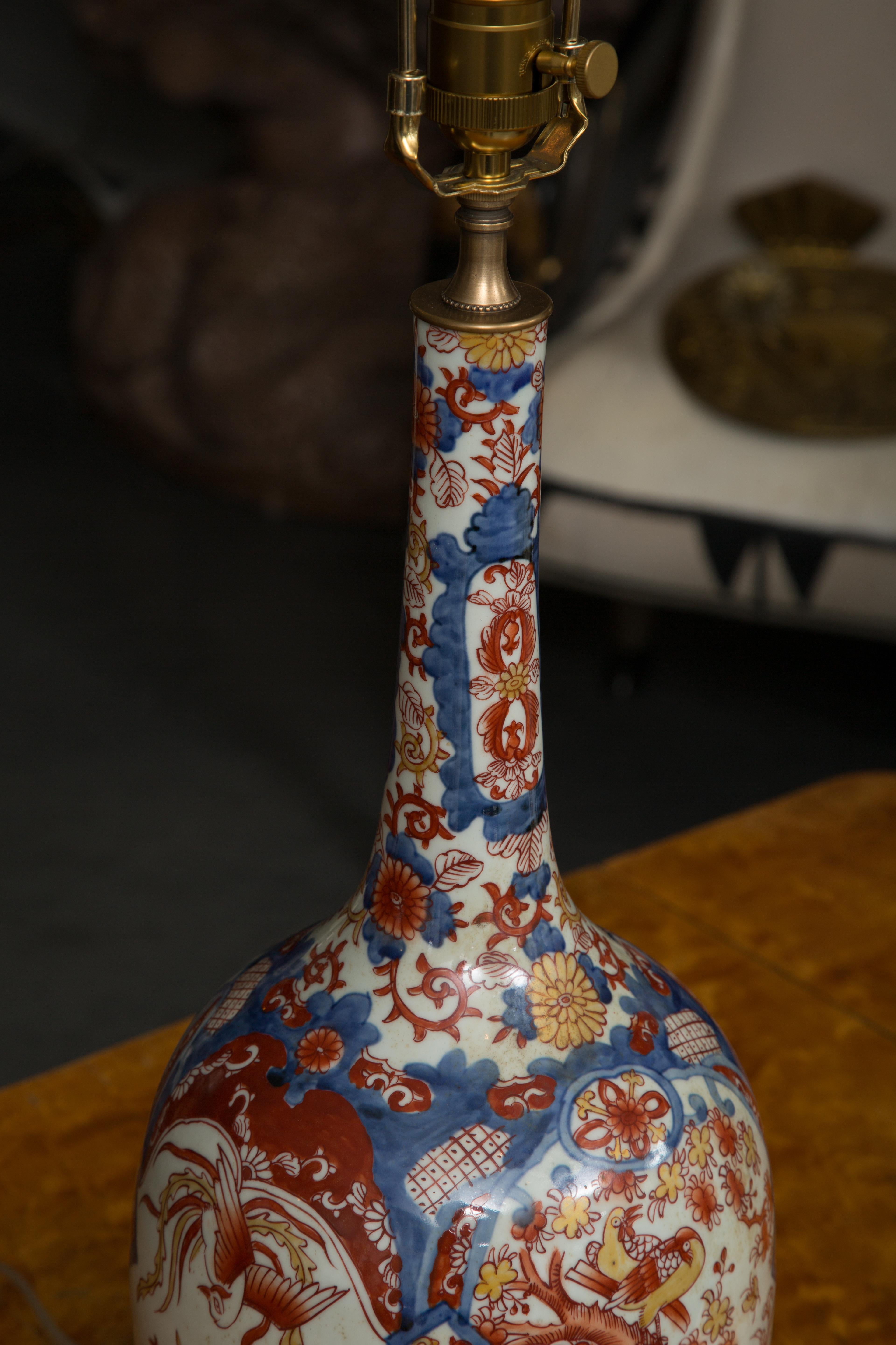 Chinese Imari Style Gourd Shaped Lamp
