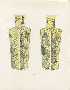 Pair of Imperial Yellow Square Bottles, Four Seasons, Kang-he, Plate 1911