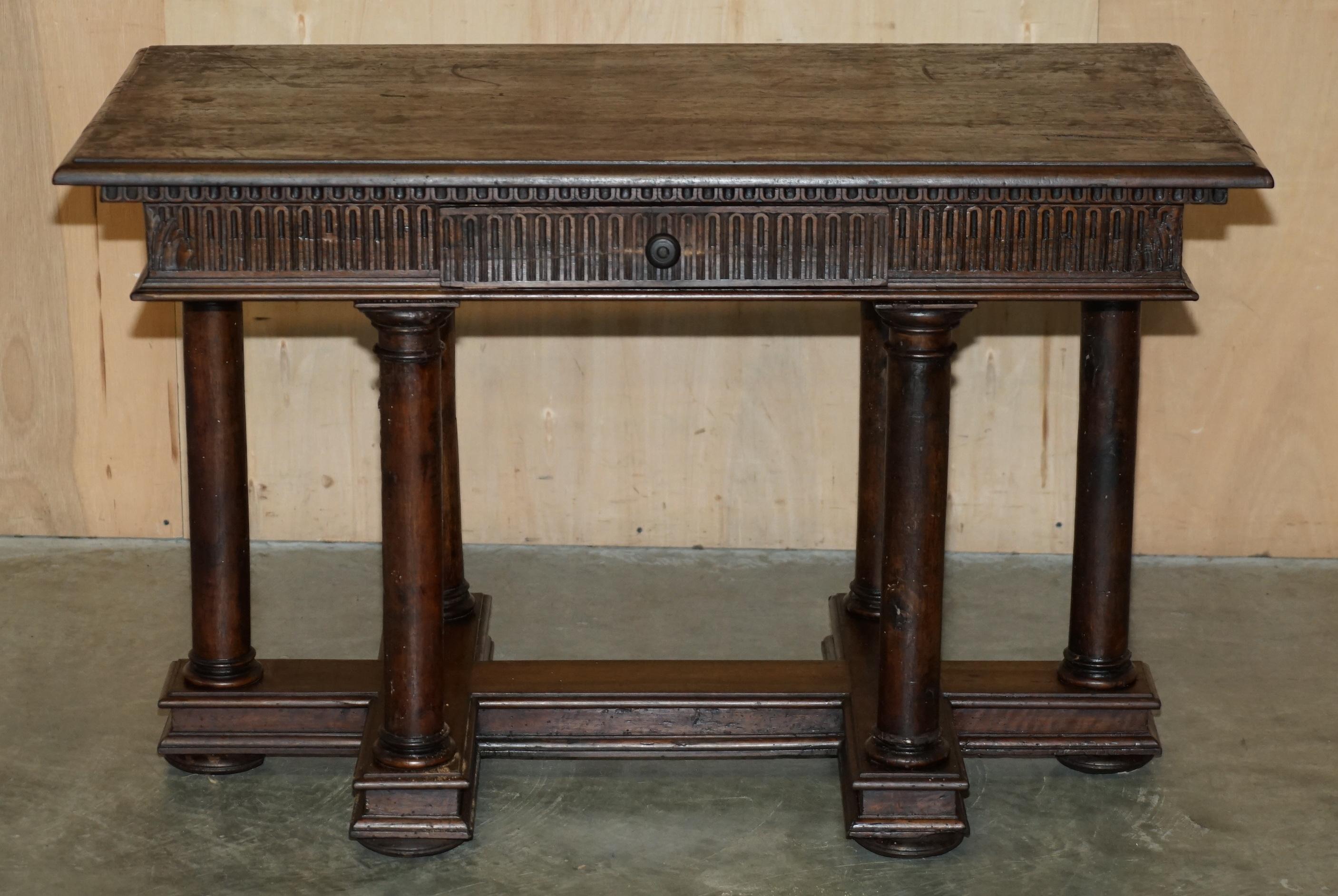 PAIR OF IMPORTANT 17TH CENTURY FRENCH RENAISSANCE SERViNG TABLES UNRESTORED For Sale 10