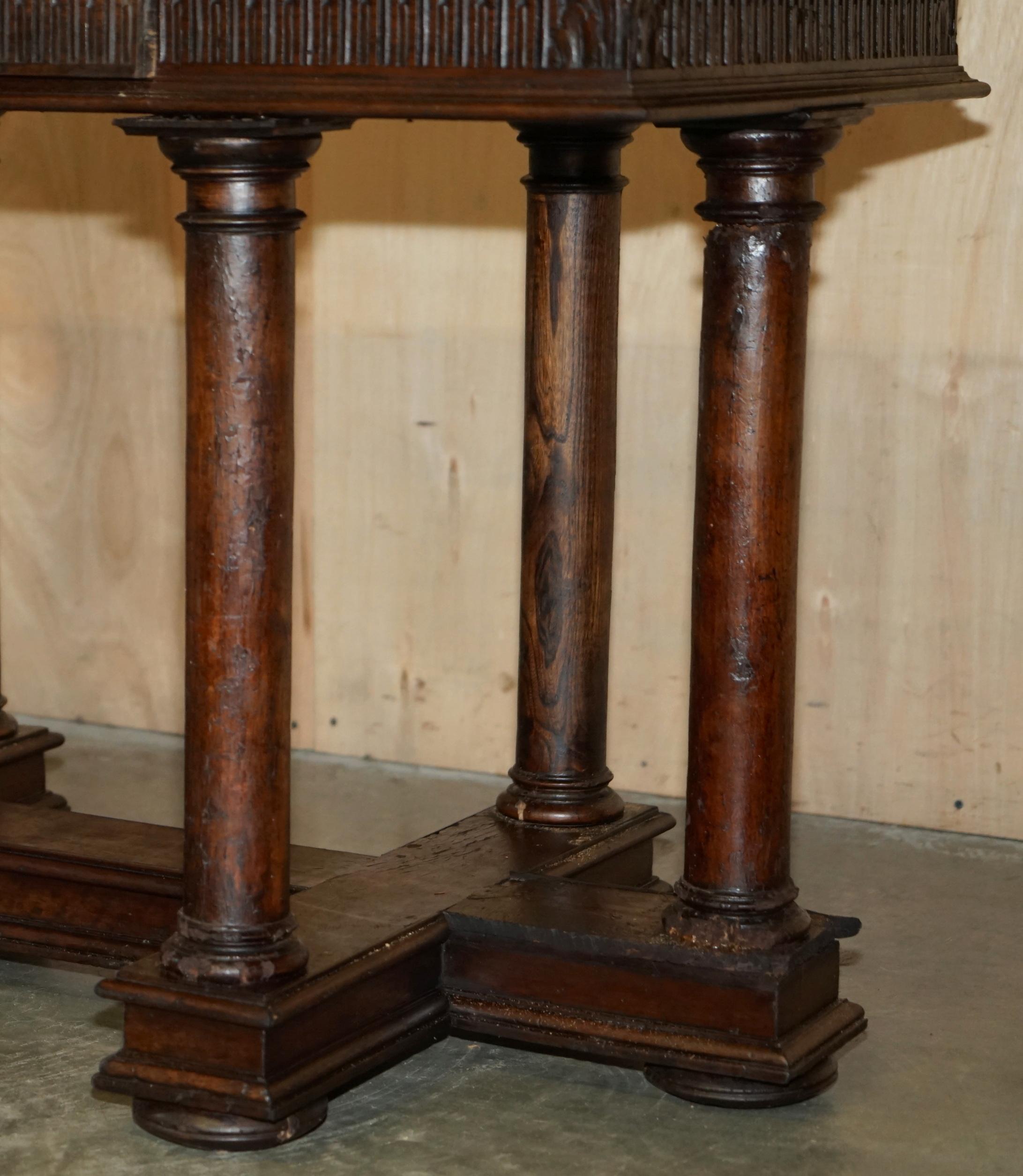 18th Century and Earlier PAIR OF IMPORTANT 17TH CENTURY FRENCH RENAISSANCE SERViNG TABLES UNRESTORED For Sale