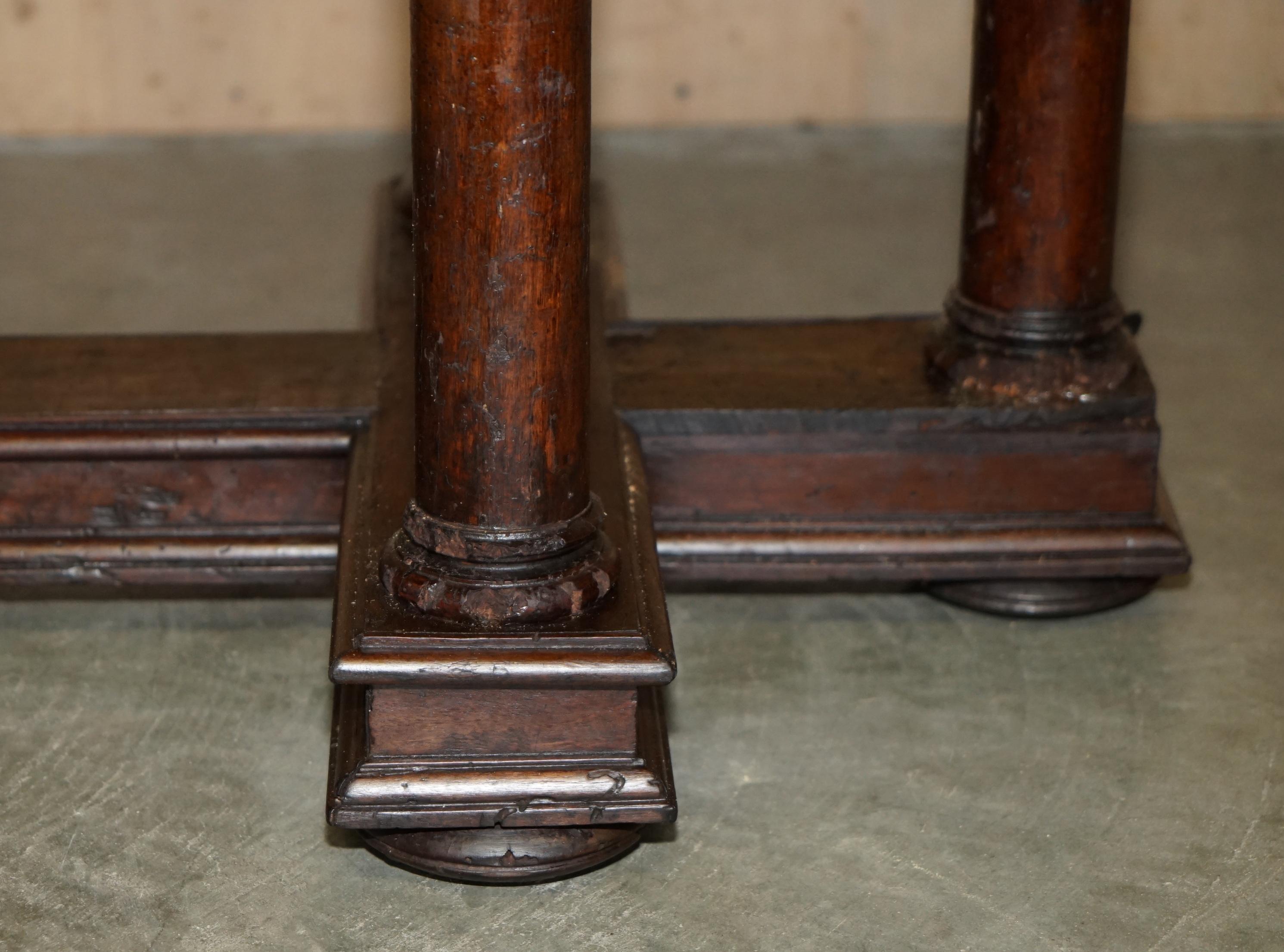 Oak PAIR OF IMPORTANT 17TH CENTURY FRENCH RENAISSANCE SERViNG TABLES UNRESTORED For Sale