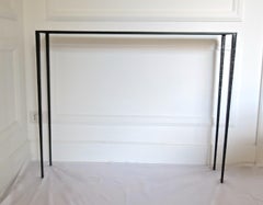 Pair of Important Black Brass Console Tables "Essenziali" Produced by CG, 2018