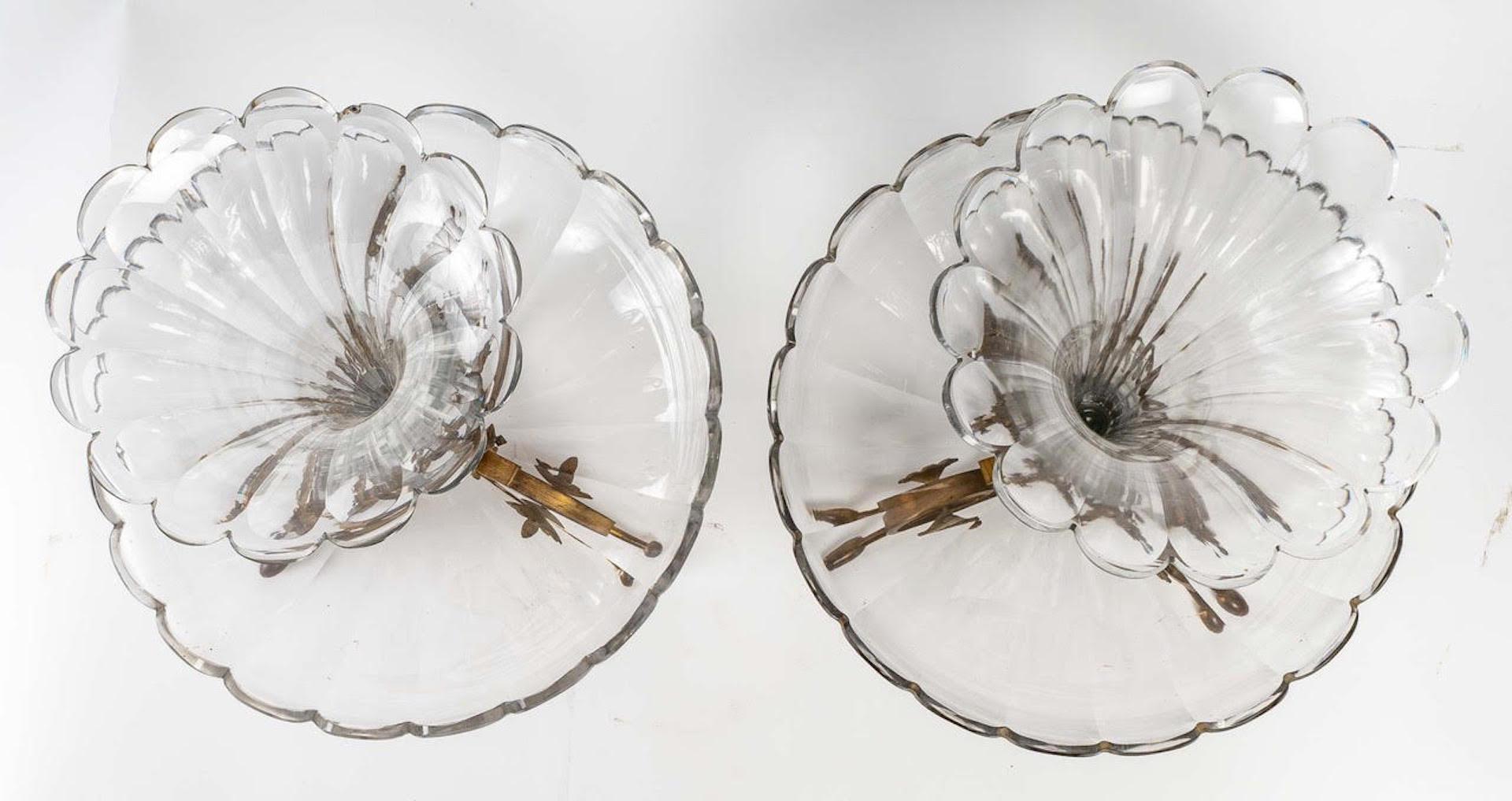 Pair of Important Bronze and Crystal Centerpieces 2