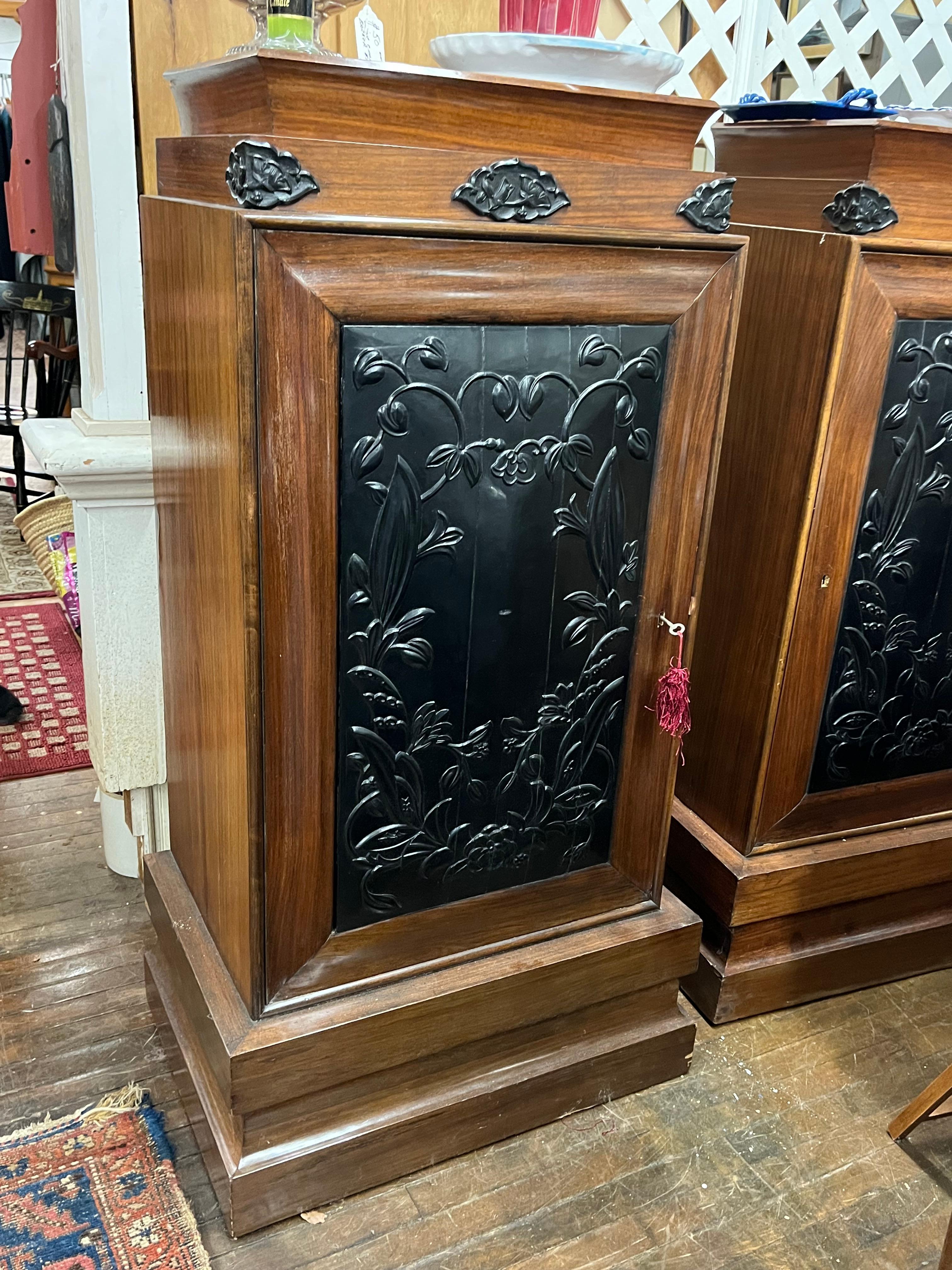 Pair of Art Deco Tall Cabinets, C. 1930 For Sale 2