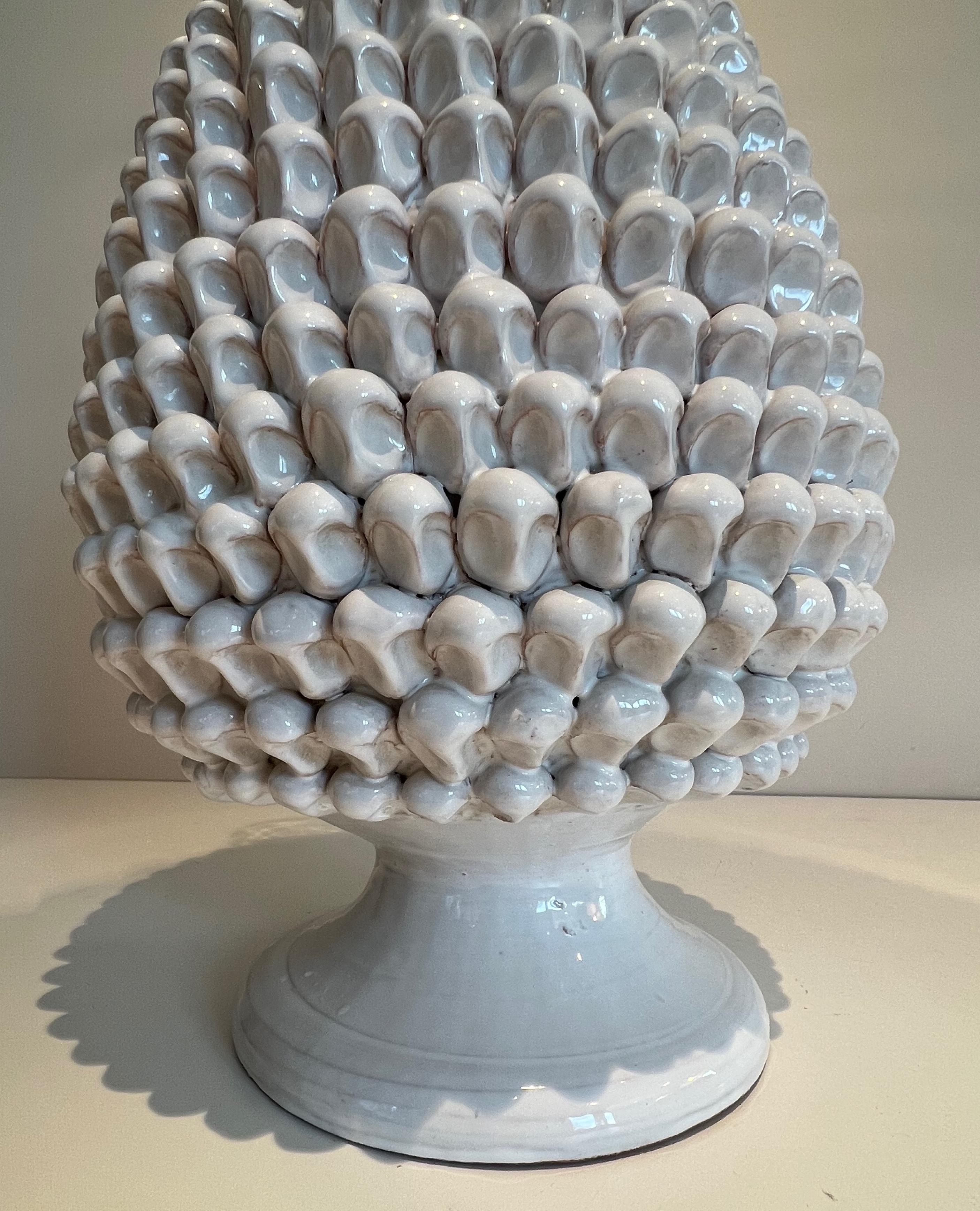 Paire d'importantes lampes de table en céramique vers 1970 en vente 4