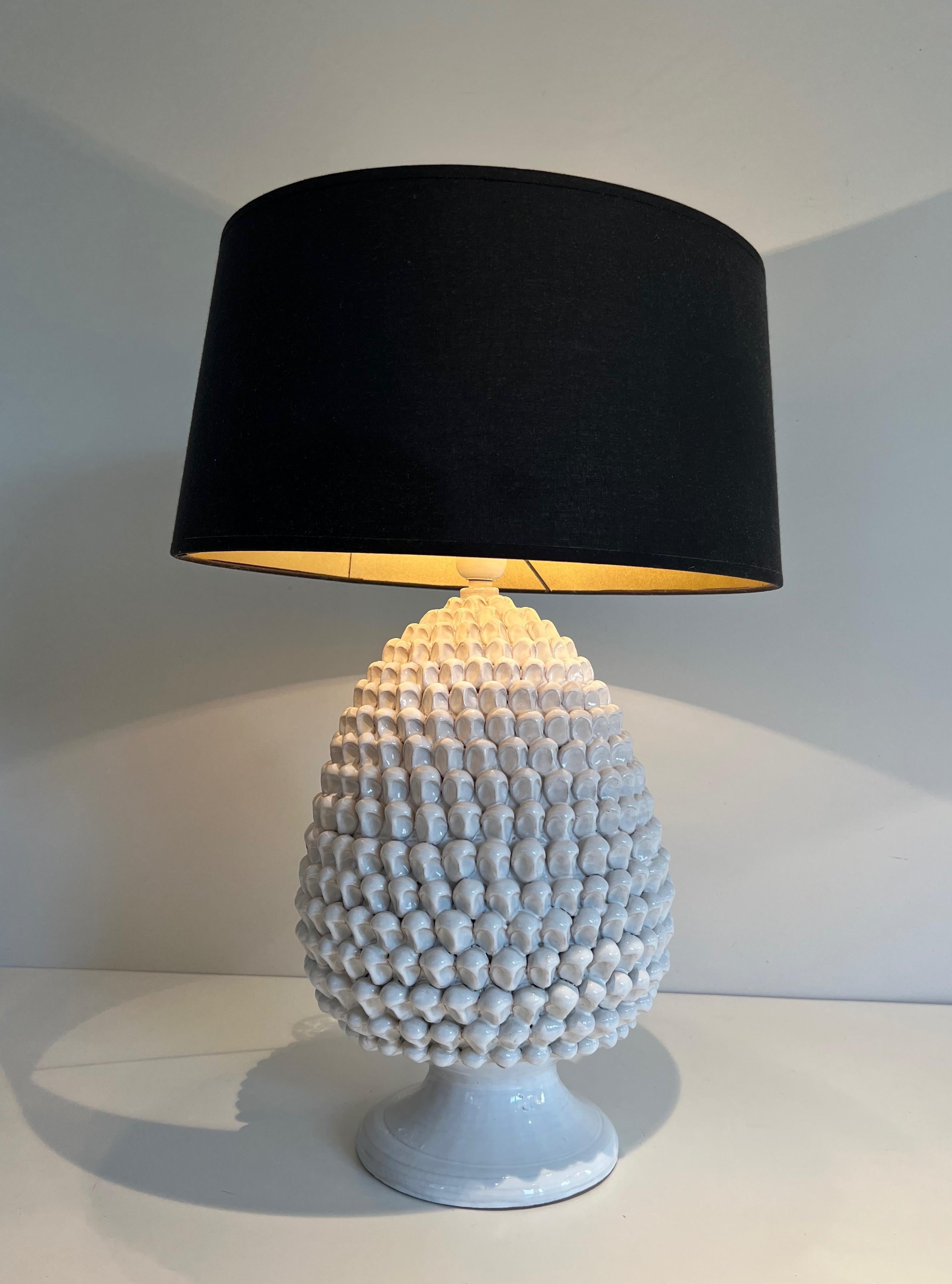 Paire d'importantes lampes de table en céramique vers 1970 en vente 7
