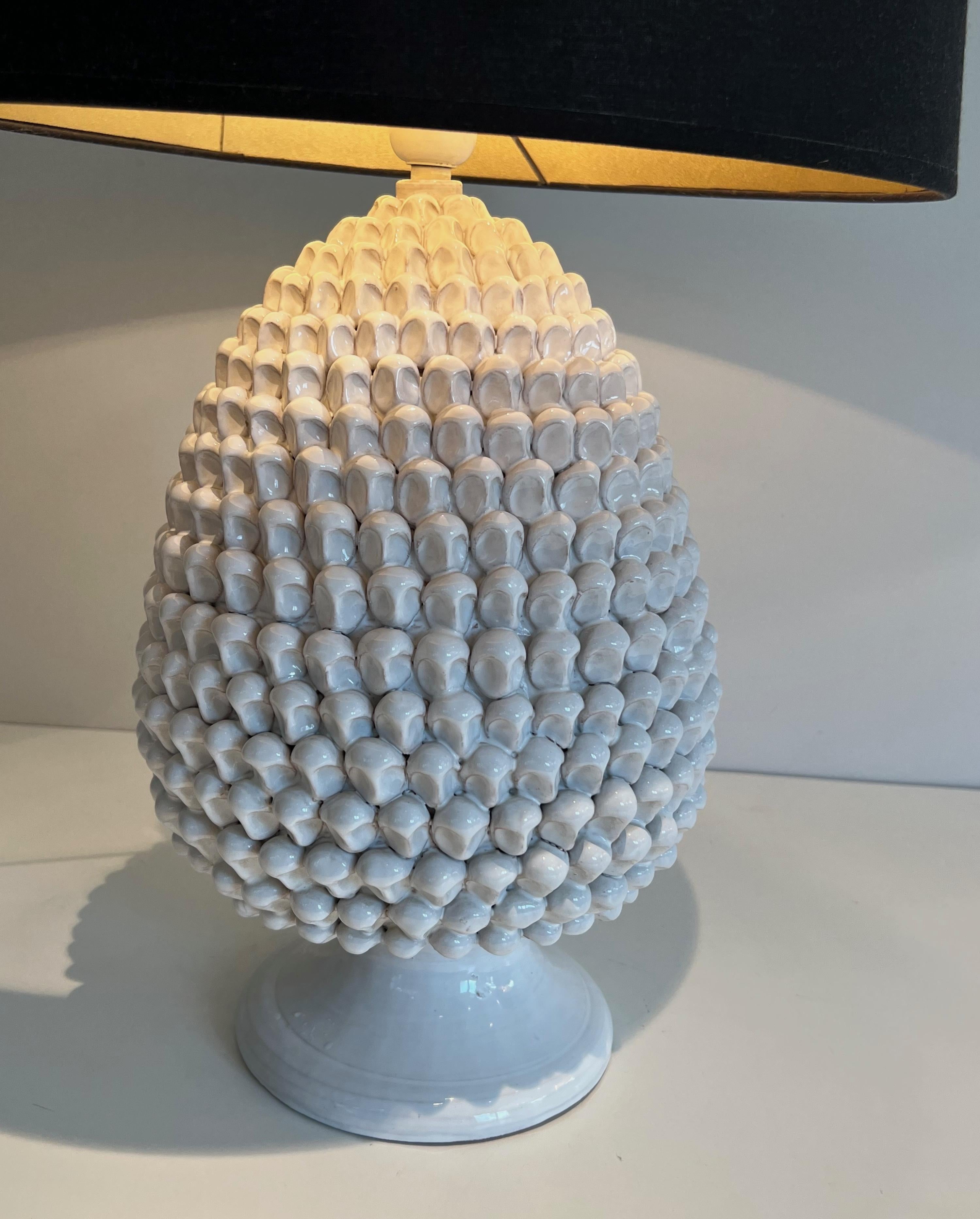 Paire d'importantes lampes de table en céramique vers 1970 en vente 8