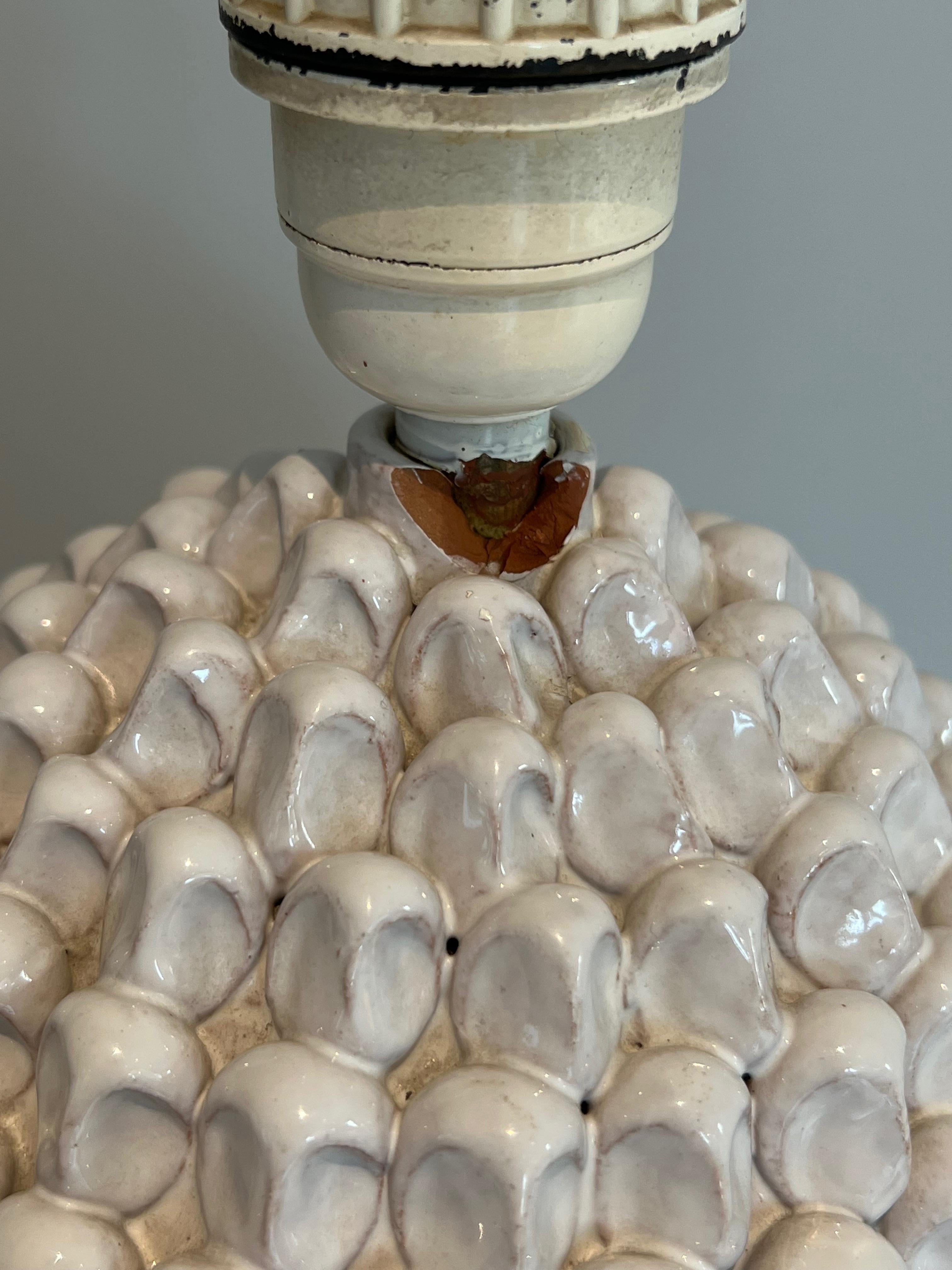 Paire d'importantes lampes de table en céramique vers 1970 en vente 11
