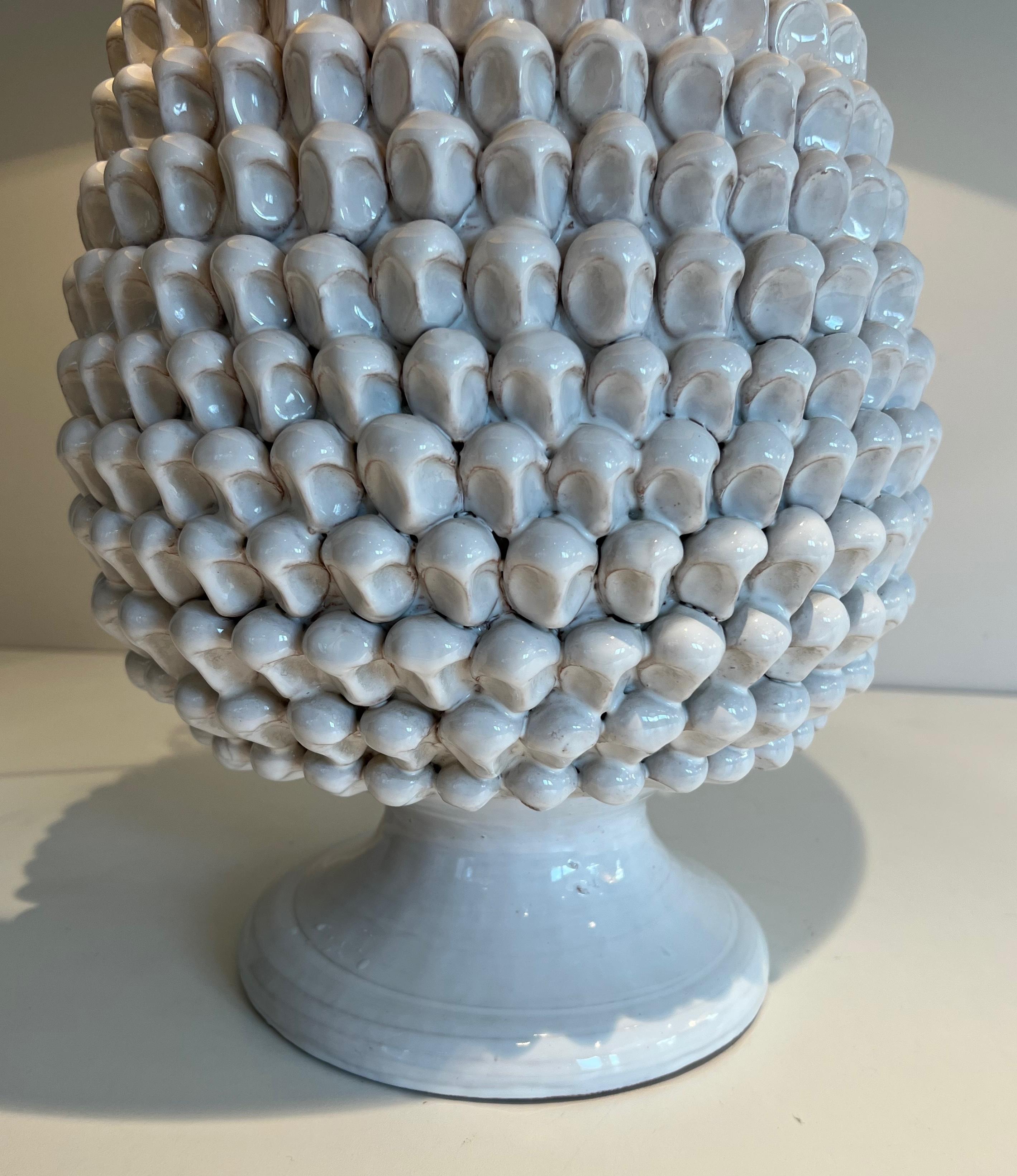Paire d'importantes lampes de table en céramique vers 1970 en vente 12
