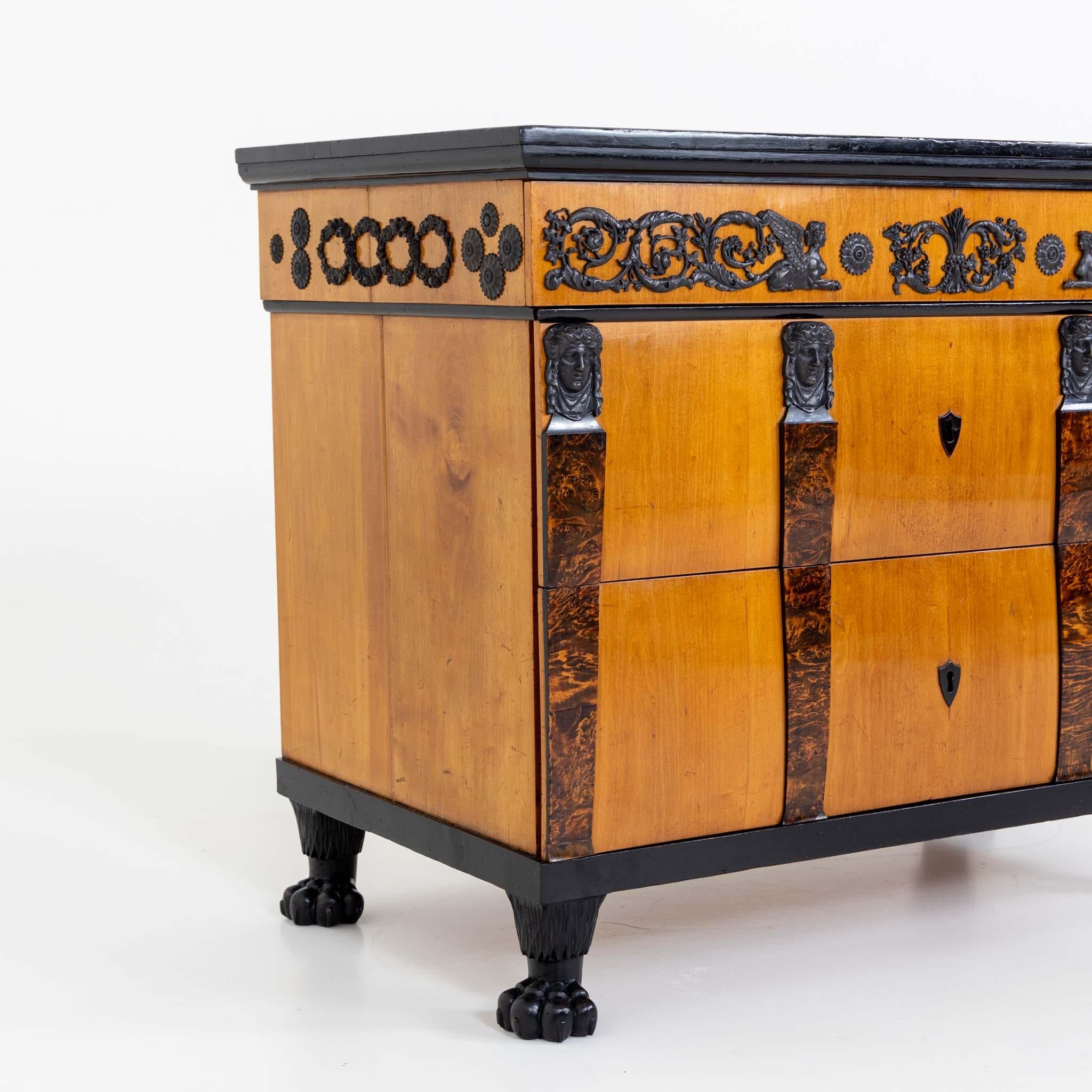 German Pair of Important Chests With Berlin Cast Iron Details For Sale