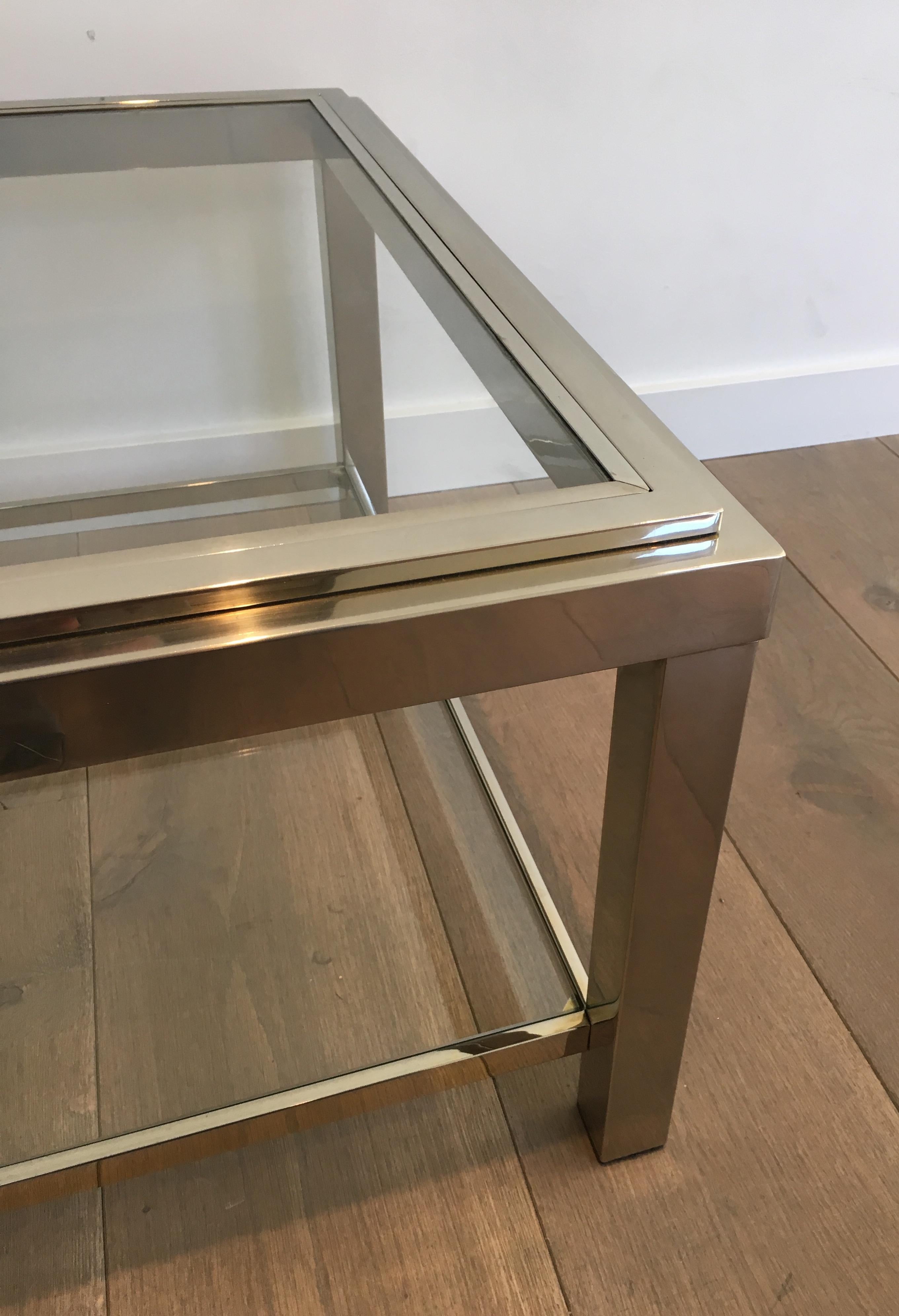 Pair of Important Chrome Side Tables, French, circa 1970 For Sale 9