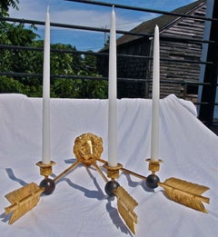 Pair of Important First Empire Period Ormolu Sconces