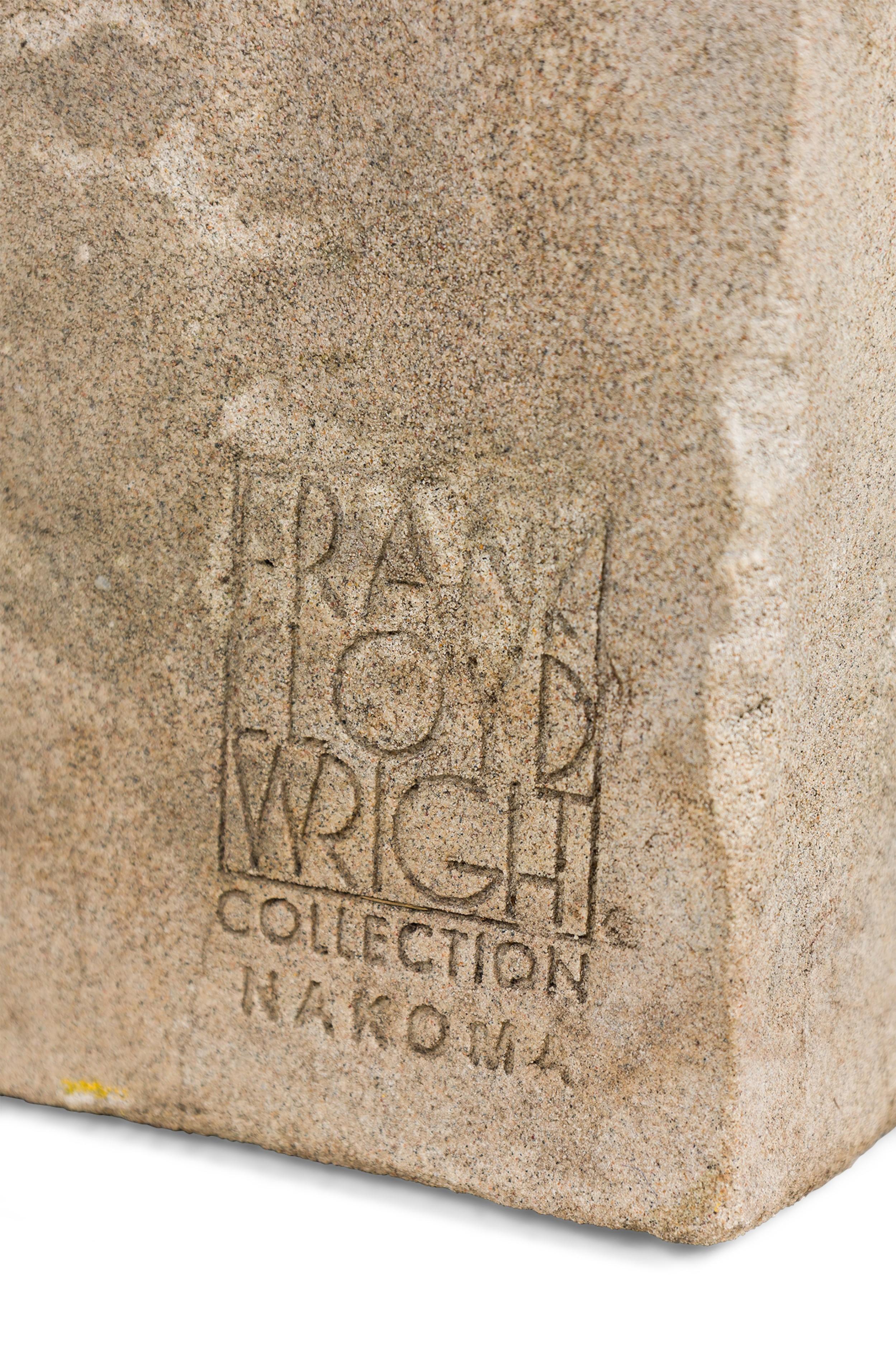 Pair of Important Frank Lloyd Wright Concrete Architectural Elements, Signed For Sale 5