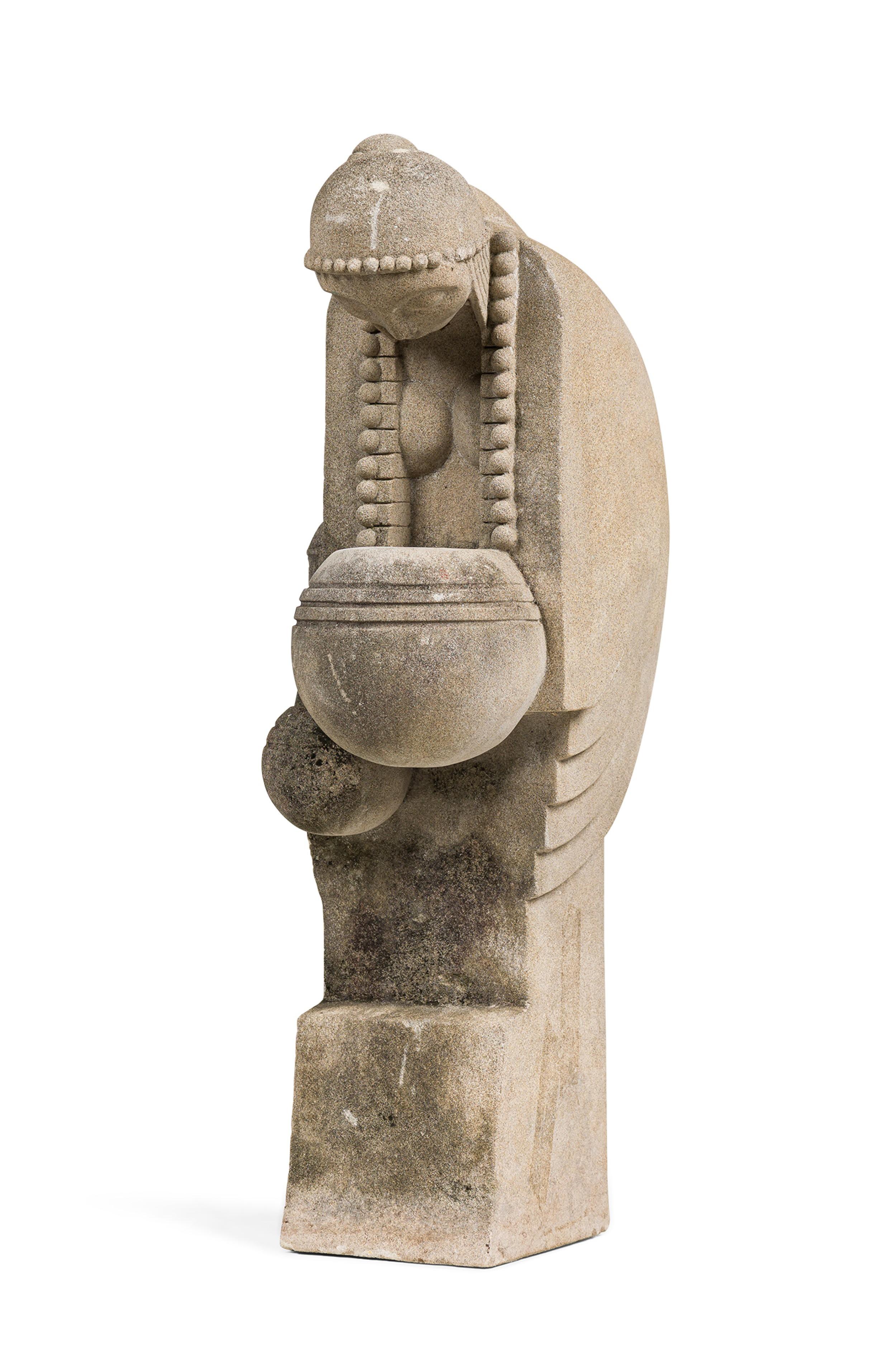 Mid-Century Modern Pair of Important Frank Lloyd Wright Concrete Architectural Elements, Signed For Sale