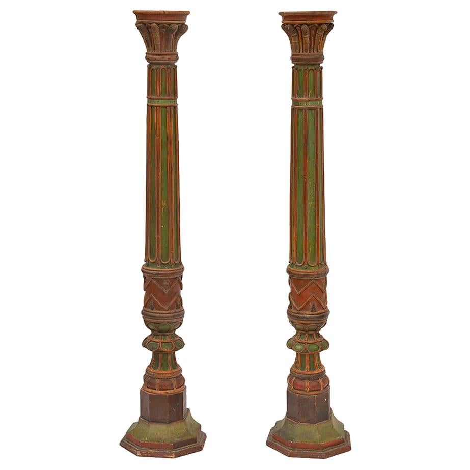 Pair of Impressive French 19th Century Napoleon III Torchère Columns