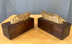 Pair of Impressive Mounted Woolly Mammoth Teeth Bookends