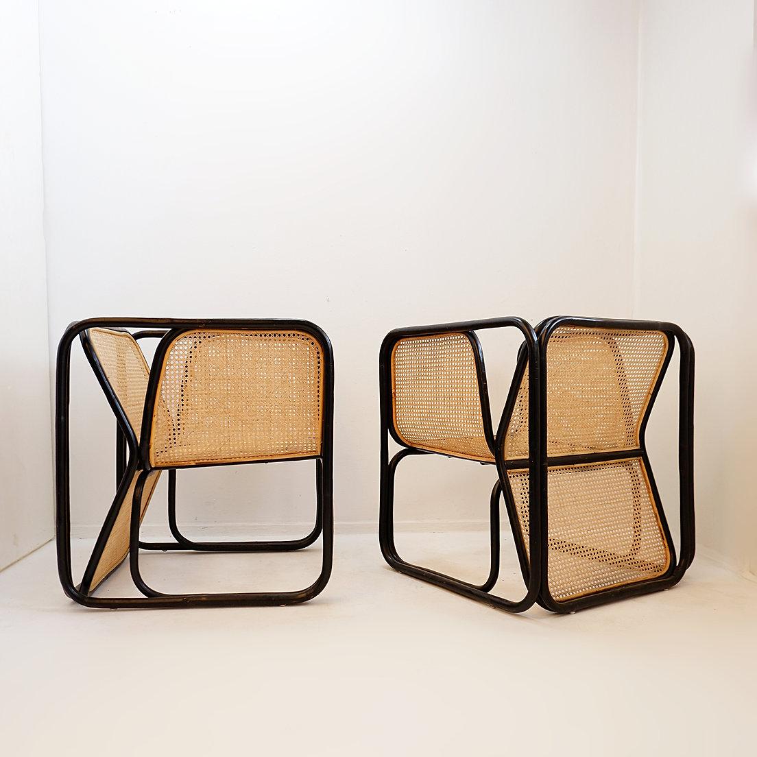 Paire de fauteuils en bois courbé et Design/One Style Jan Bocan en vente 8