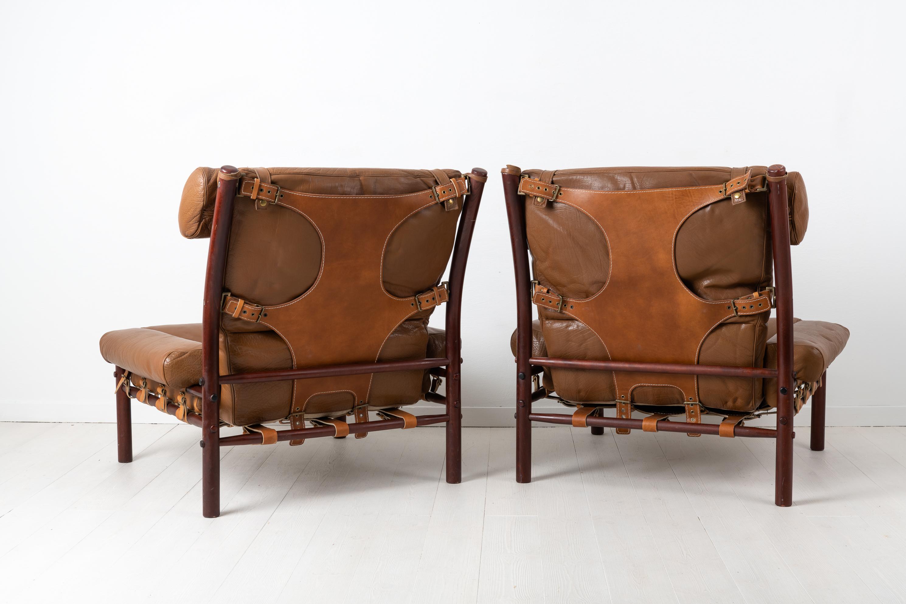 20th Century Pair of Inca Armchairs by Arne Norell