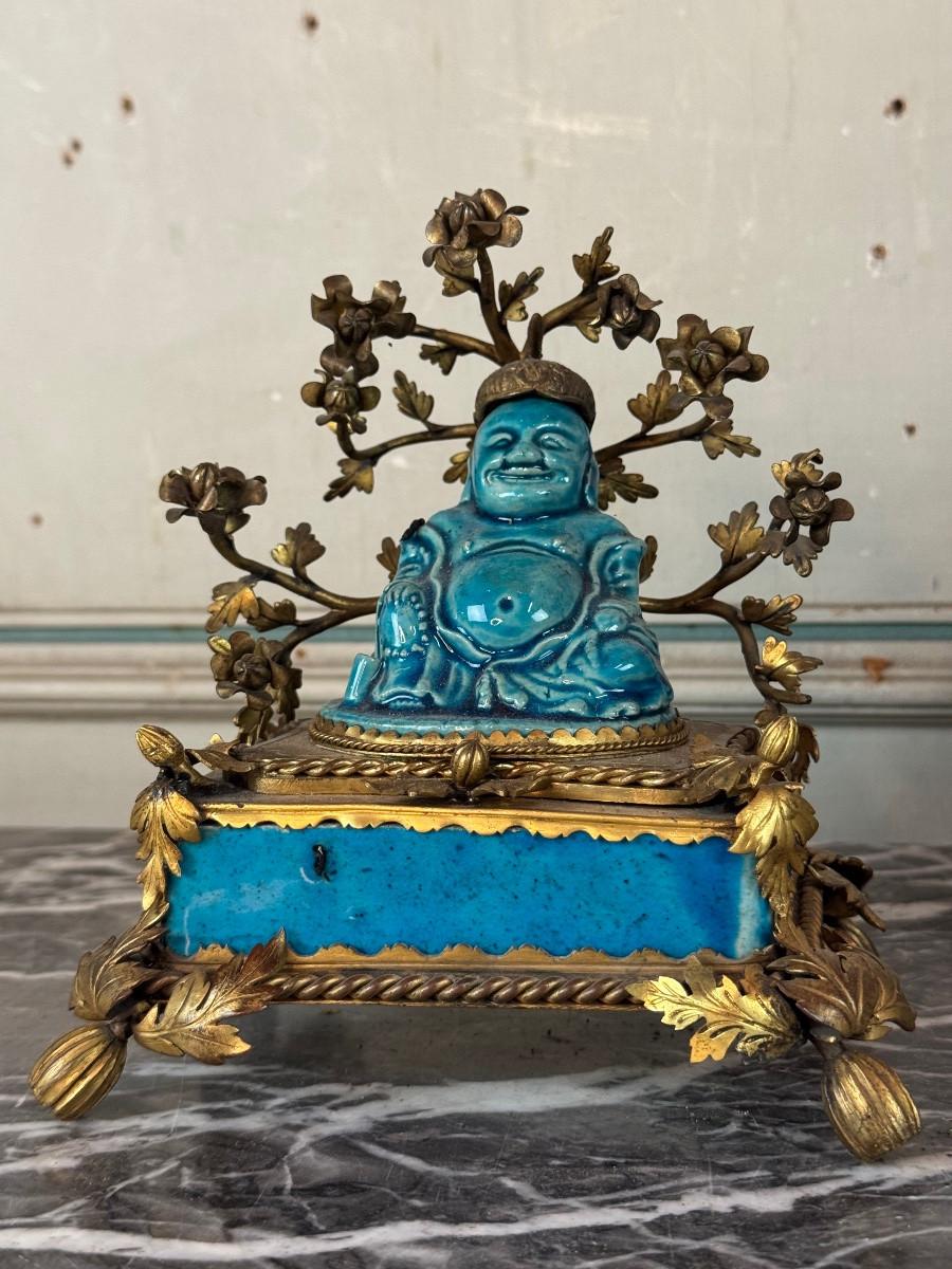Paire de porte-baguettes d'encens, Pussah, porcelaine chinoise turquoise de Jingdezh en vente 4