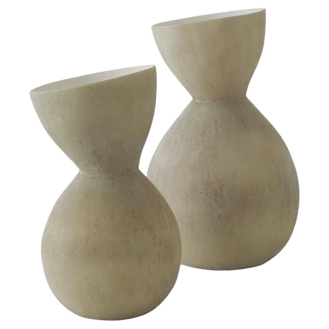 Pair of Incline Vases by Imperfettolab For Sale