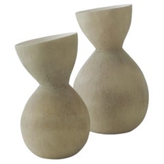 Antique Pair of Incline Vases by Imperfettolab