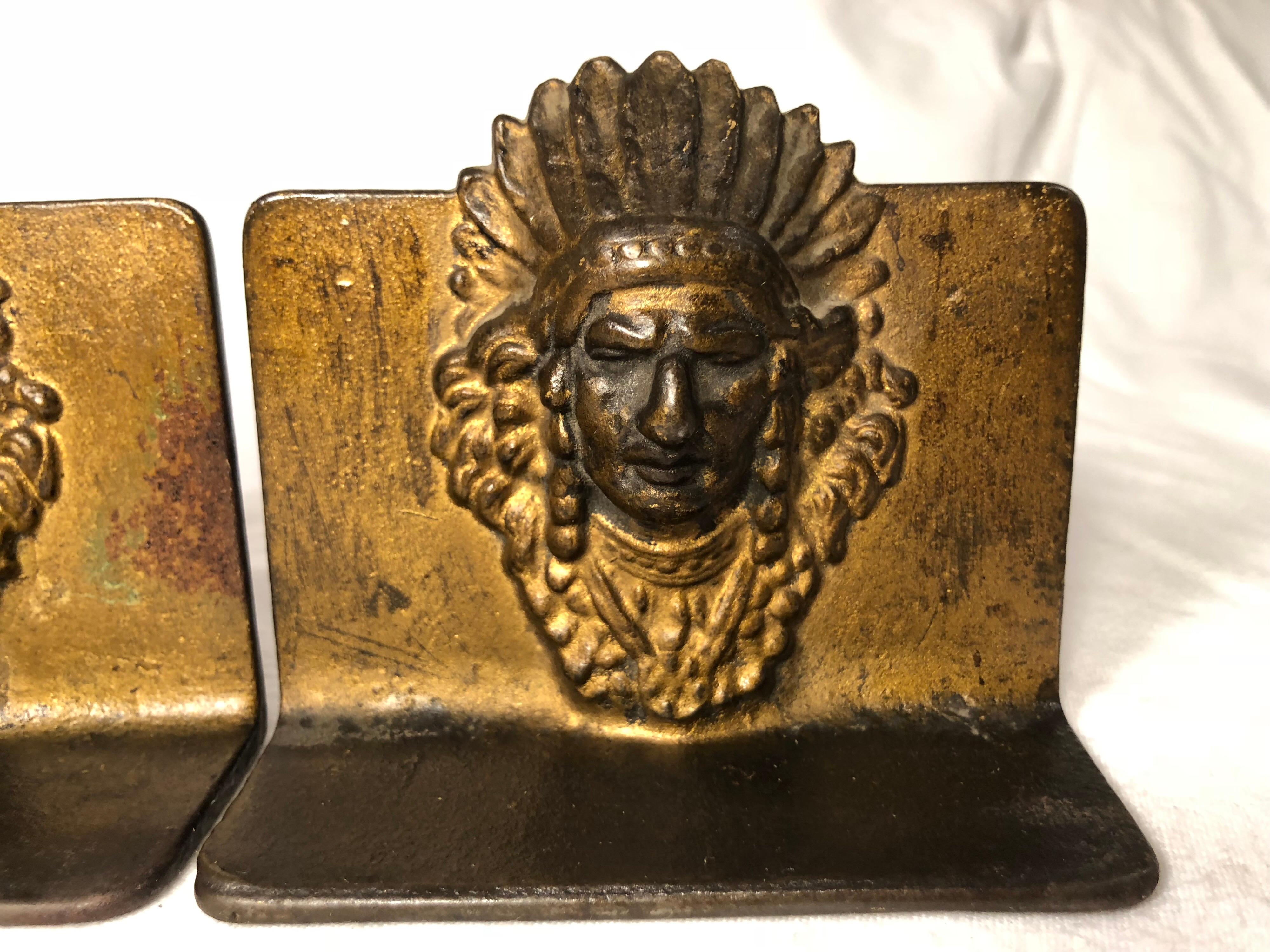 Metal Pair of Indian Bookends