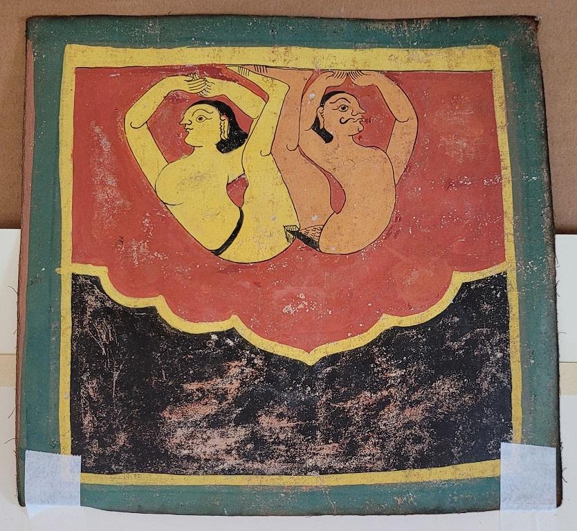 Pair of Indian Erotic Paintings from a Kama Sutra Series For Sale 3