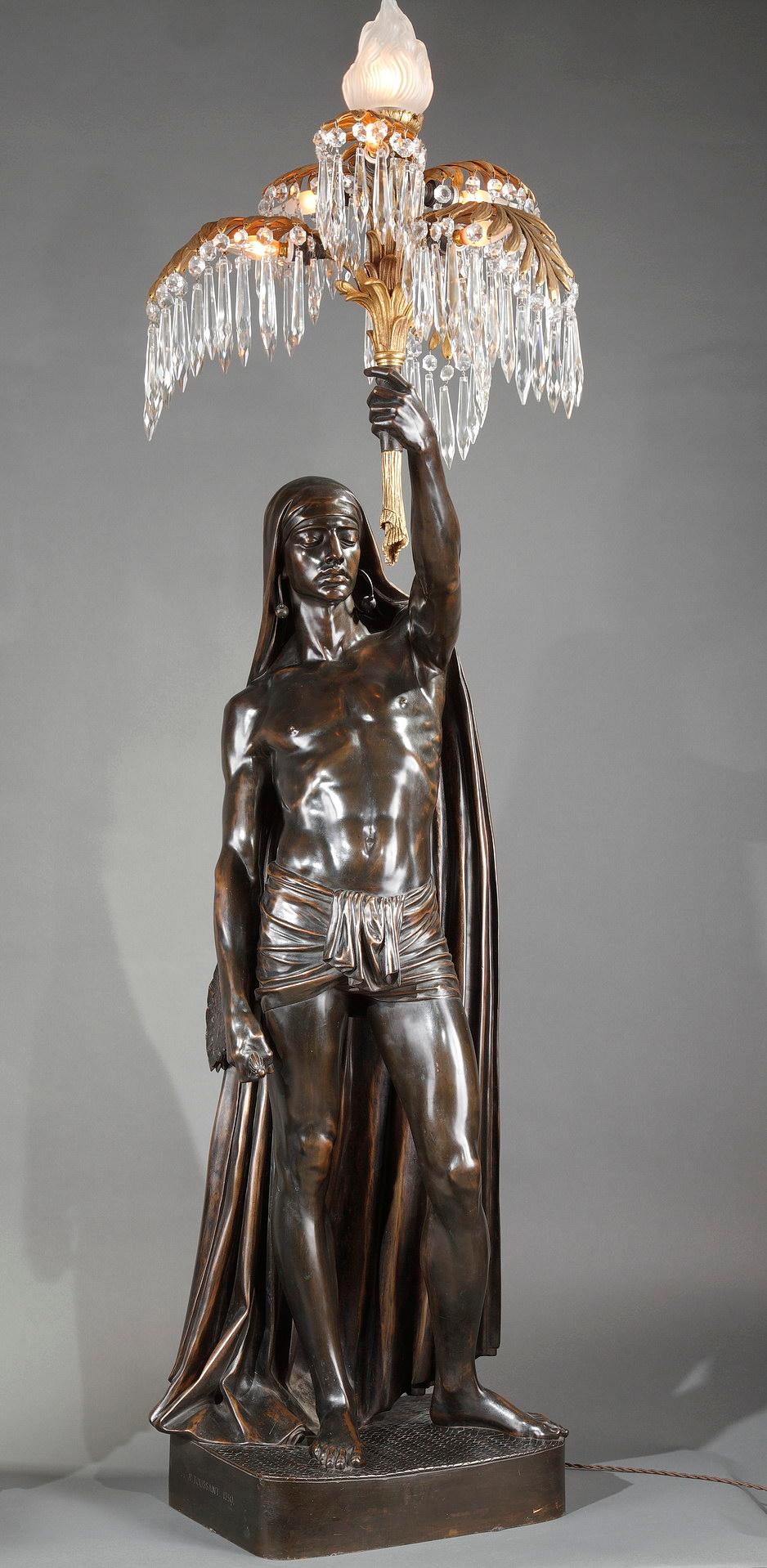 Dorato Coppia di torce di Toussaint & Barbedienne, Francia, circa 1850 in vendita