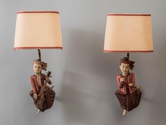 Pair of Indian wall lamps